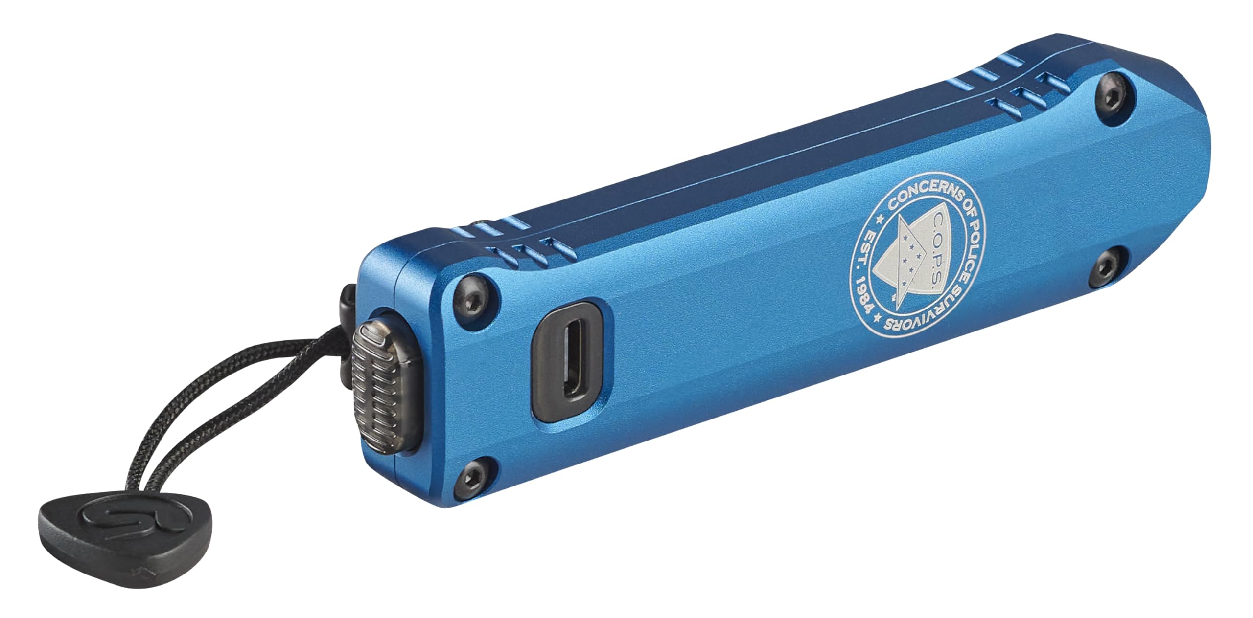 Wedge XT Streamlight 88825 500-Lumen 1,900-Candela Flat Everyday Carry Flashlight, Includes USB-Cable and Pocket Lanyard, Blue C.O.P.S. Edition