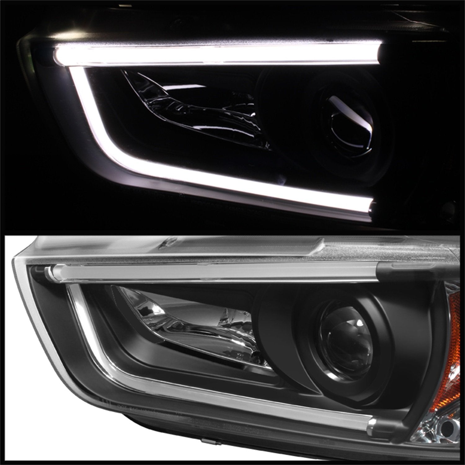 Auto Spyder 5074188 Projector Style Headlights Black/Clear