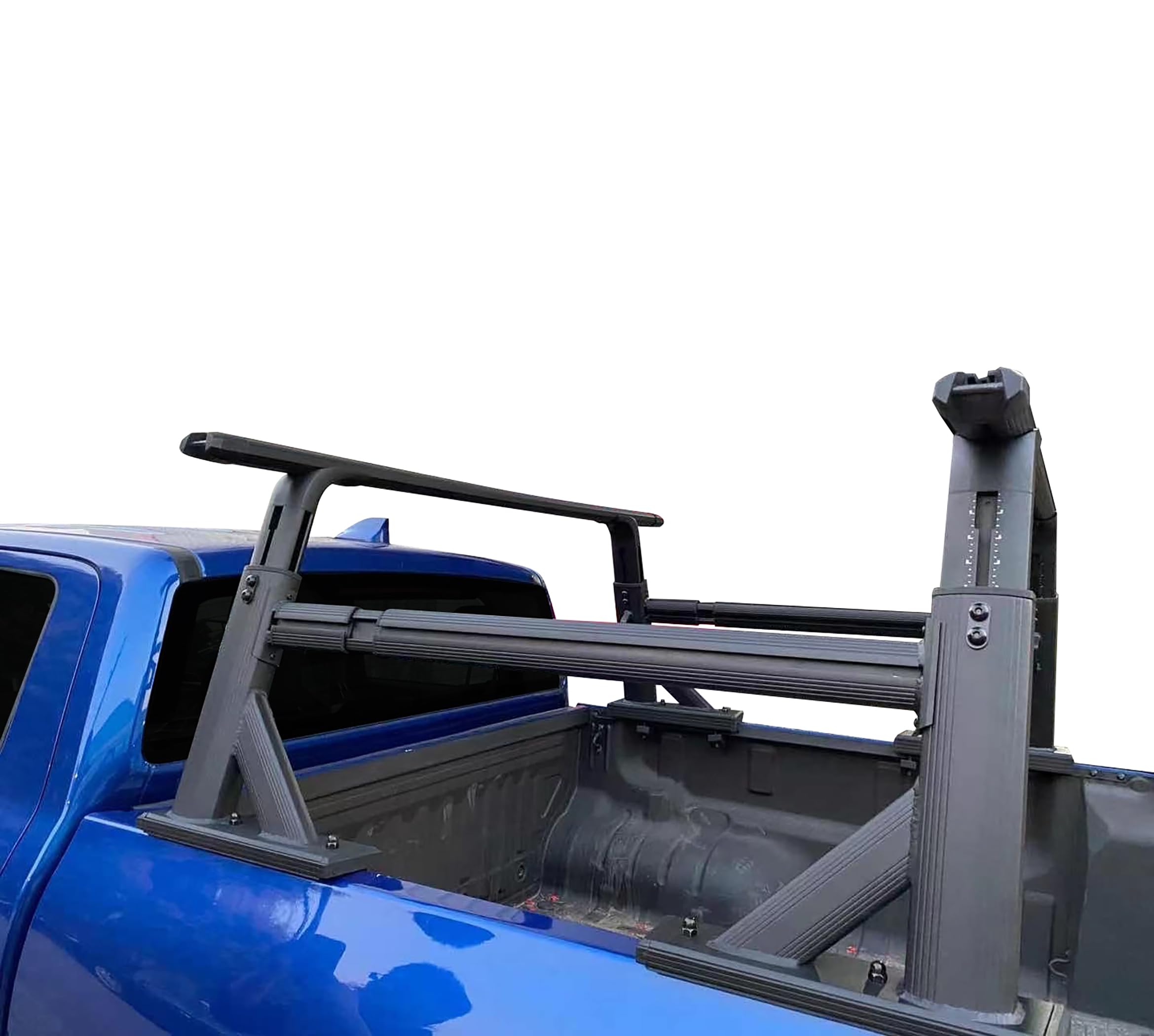 Adjustable Black Horse Spike Bed Rack & Cargo Platform Compatible with 2005-2024 GMC Sierra 1500/2500 HD/3500 HD, Chevy Silverado 1500/2500 HD/3500 HD, Ford F-150/F-550, Ram 1500/3500,Tundra,Titan.