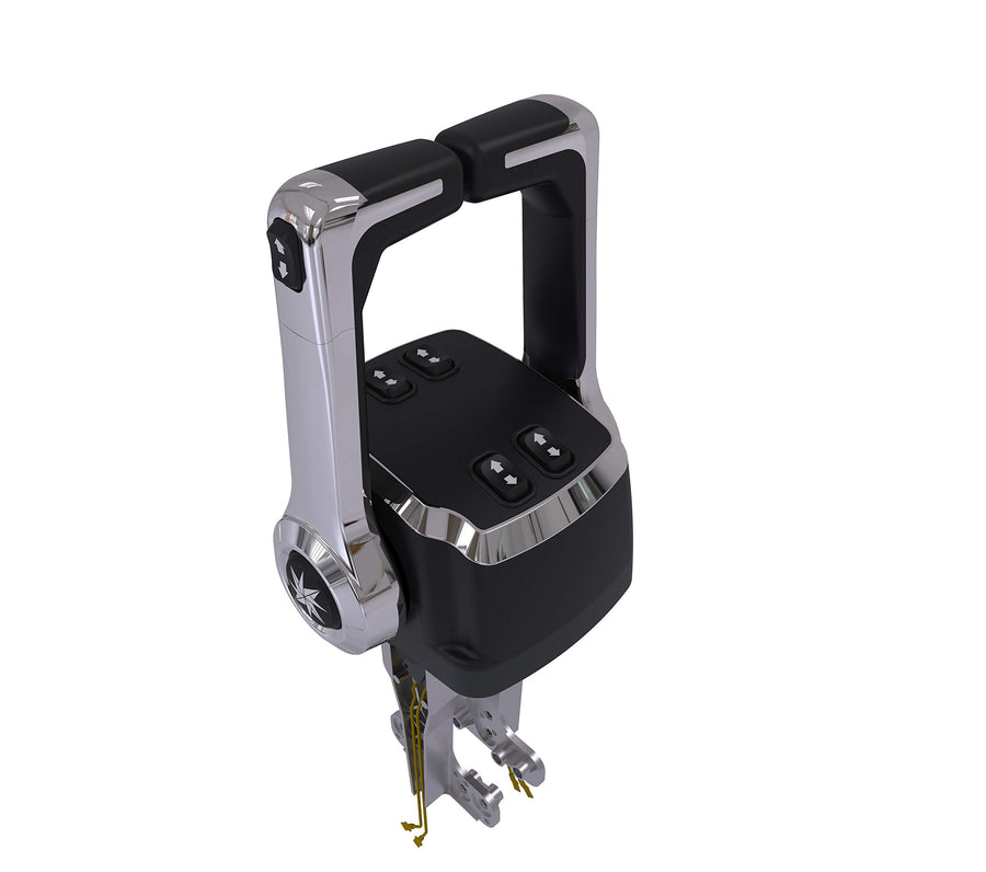 Dometic Xtreme SeaStar Control, CHX8242P, Dual Top Mount, Chrome, Trim/Tilt Switch