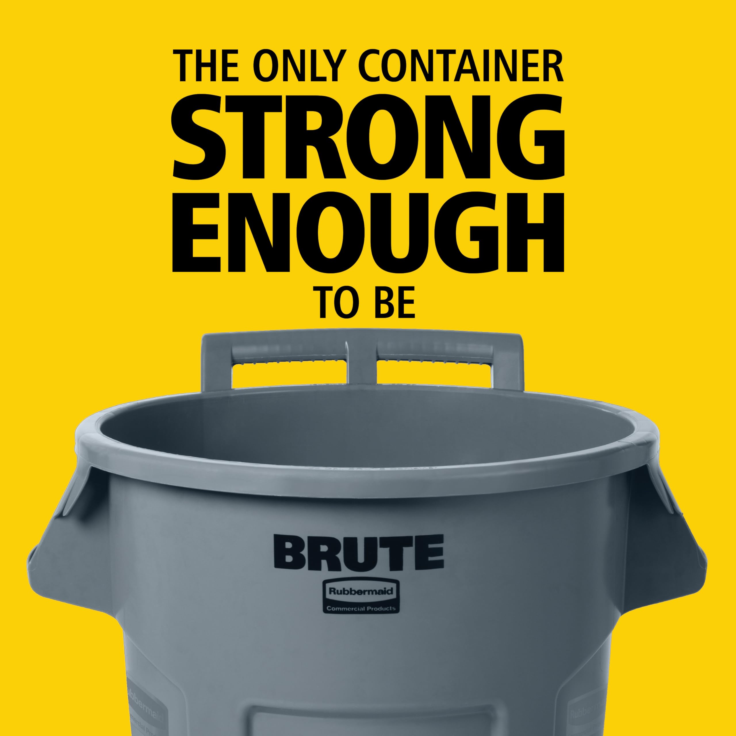 Rubbermaid Commercial Products Wheeled Vented Brute Trash Container, 32 Gal Gray, for Landscapers/Construction Sites/Restaurants/Back of House/Offices/Warehouses/Commercial Environments