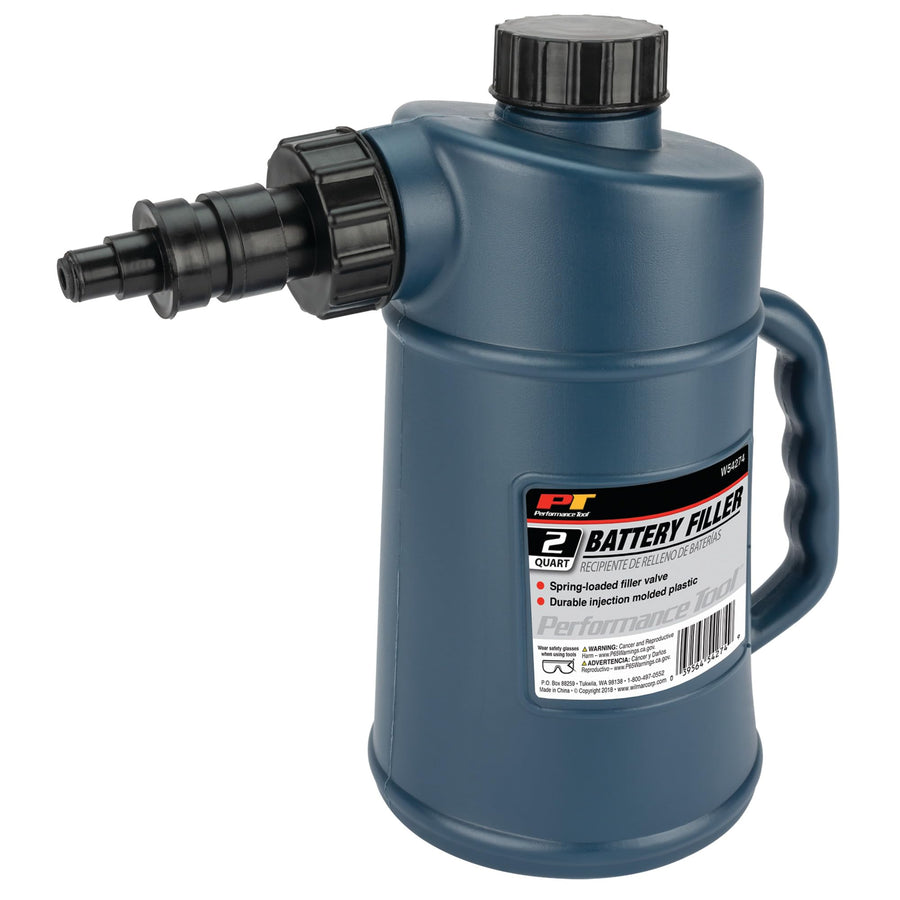2 Quarts Performance Tool W54274 Battery Filler with Auto Shut Off and Drip-Free Valve, Perfect for Golf Cart and Deep Cycle Battery