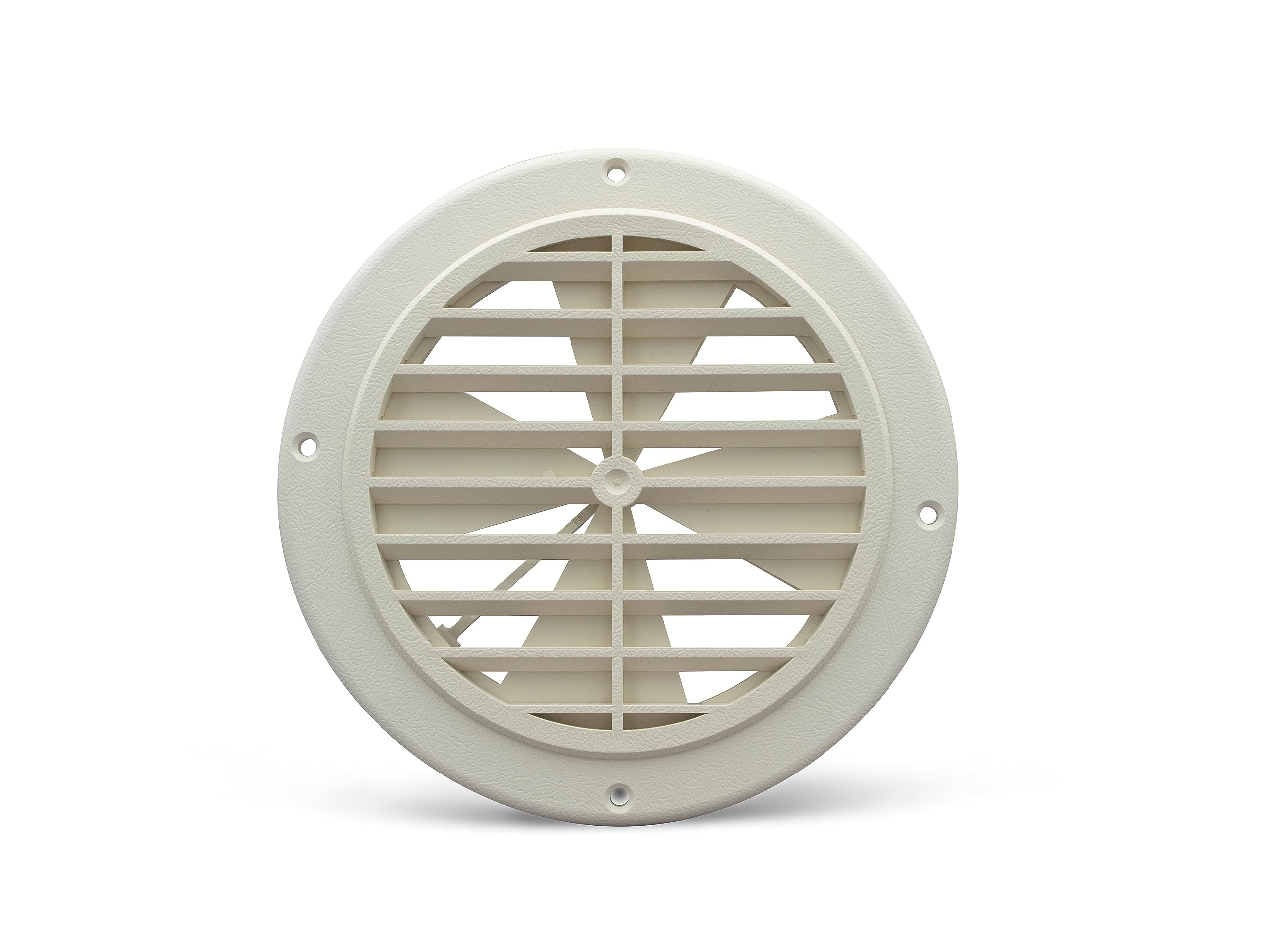 B&B Molders, Ceiling Grill 94275 with Damper – White, Adjustable RV Air Vent with 360° Rotation, OEM Replacement – Made in USA