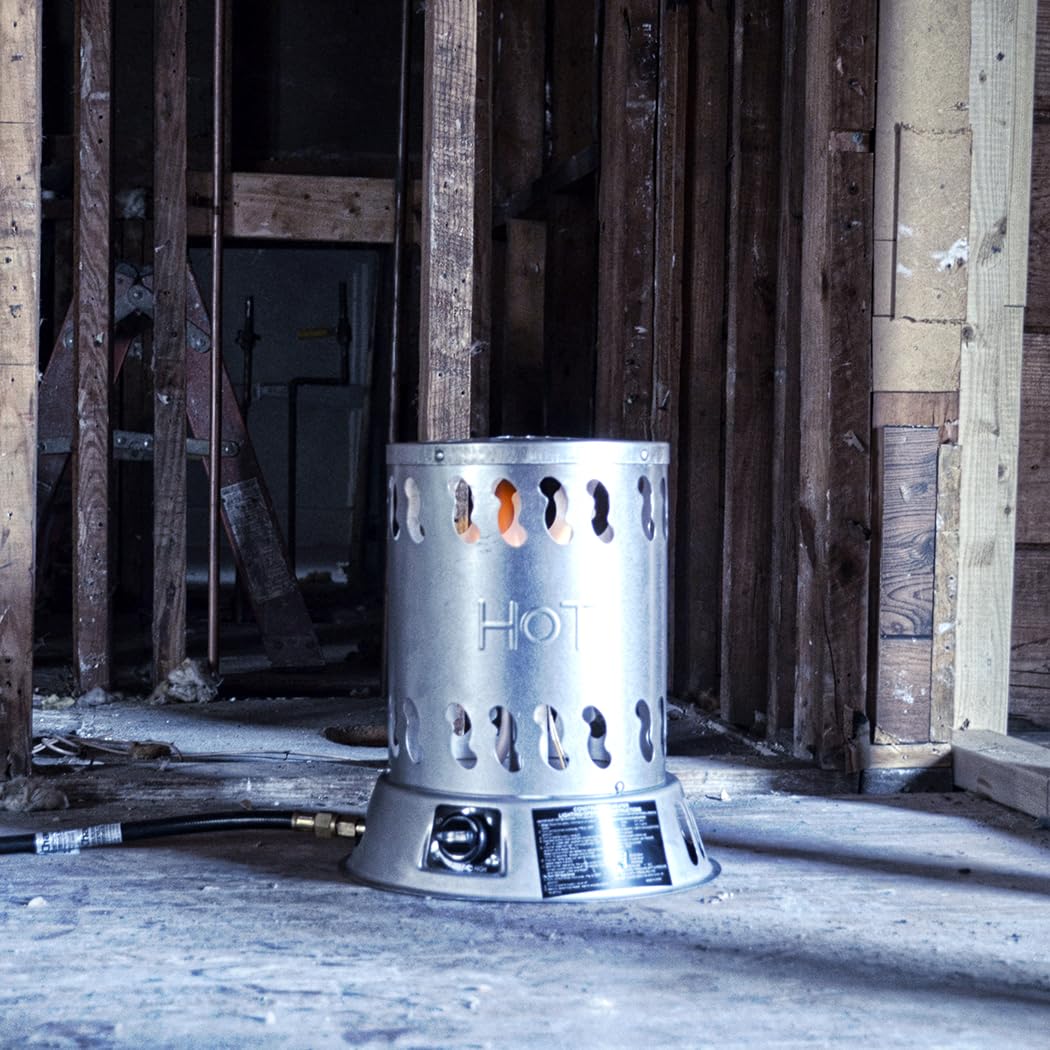 25,000 BTU Mr. Heater MH25CVX Propane Gas Convection Heater for Construction Sites, Garages, and Outdoors - Silver