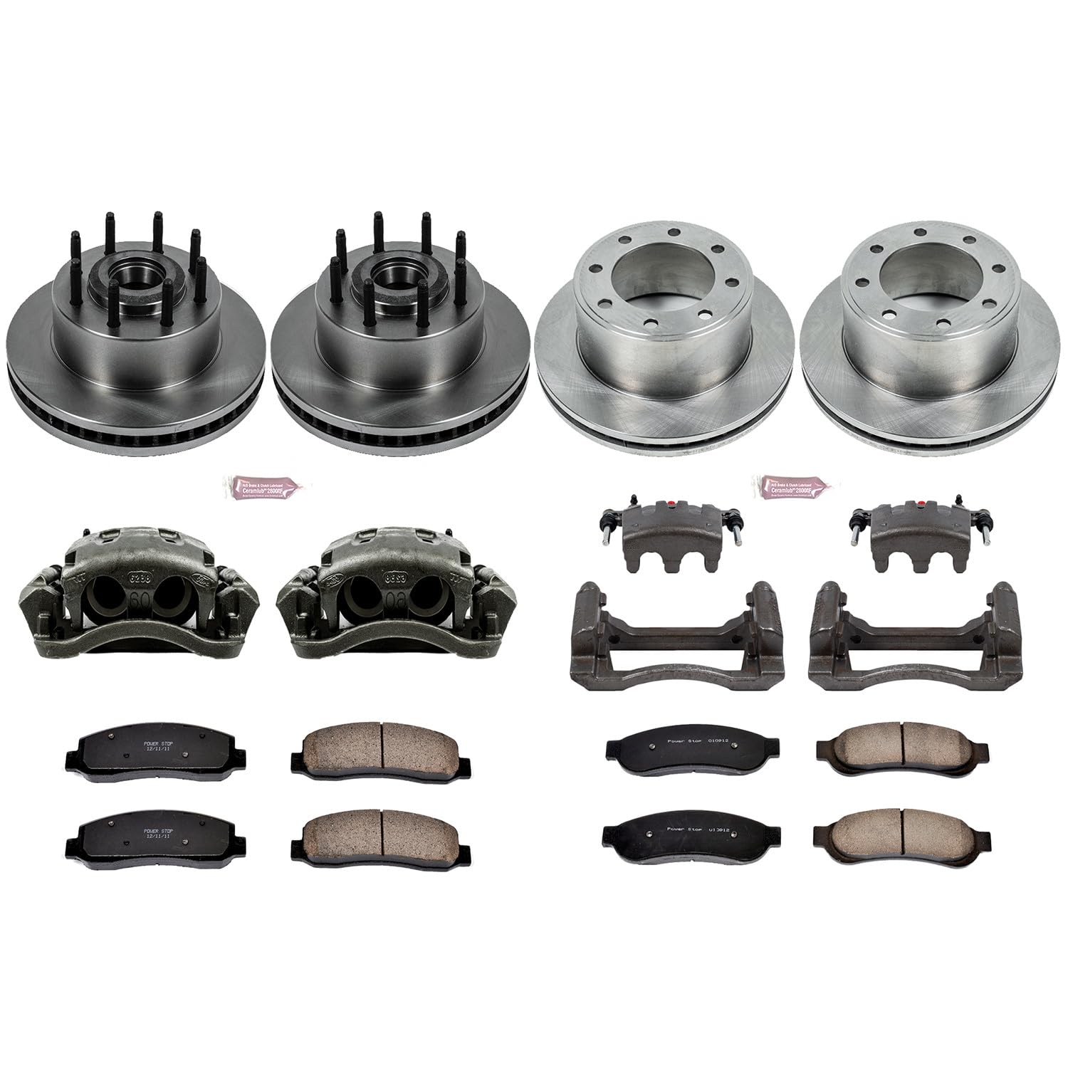 Power Stop KCOE5590 1-Click OE Replacement Brake Kit with Calipers For Ford F-250 Super Duty 2010-2011, Ford F-350 Super Duty 2010-2011 Autospecialty [Model Specific]