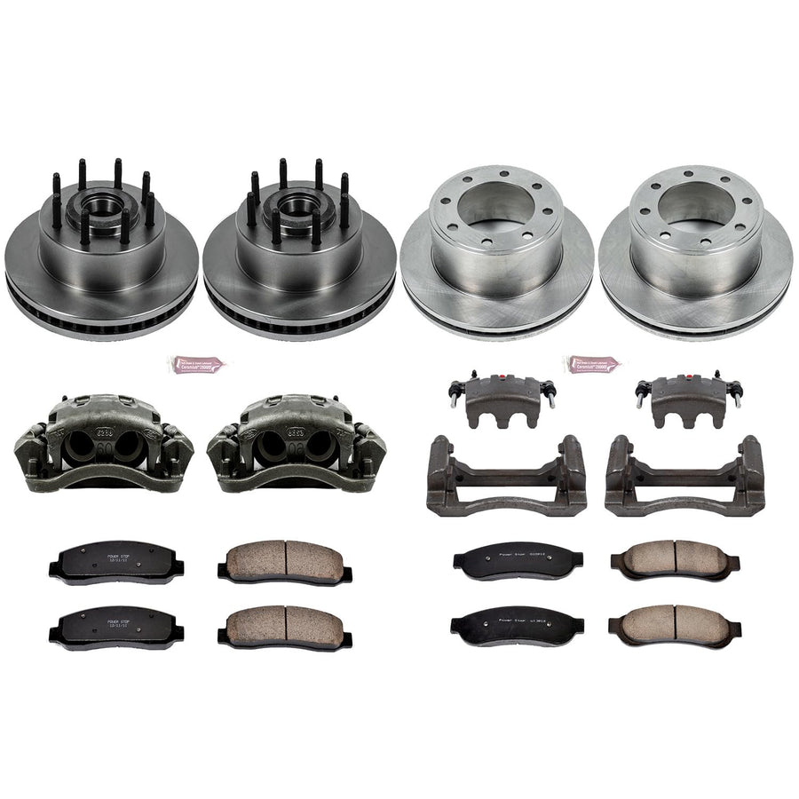 Power Stop KCOE5590 1-Click OE Replacement Brake Kit with Calipers For Ford F-250 Super Duty 2010-2011, Ford F-350 Super Duty 2010-2011 Autospecialty [Model Specific]