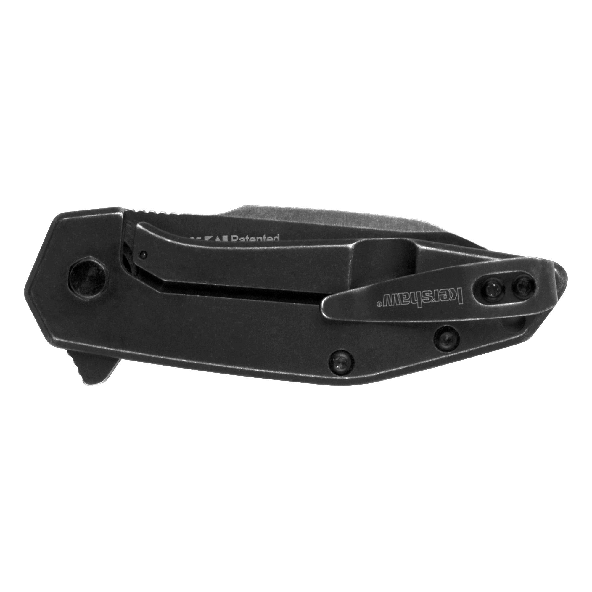 Kershaw Folding Pocket Knife Gravel, 2.5-Inch Blade with SpeedSafe Assisted Opening, Frame Lock (2065), Black