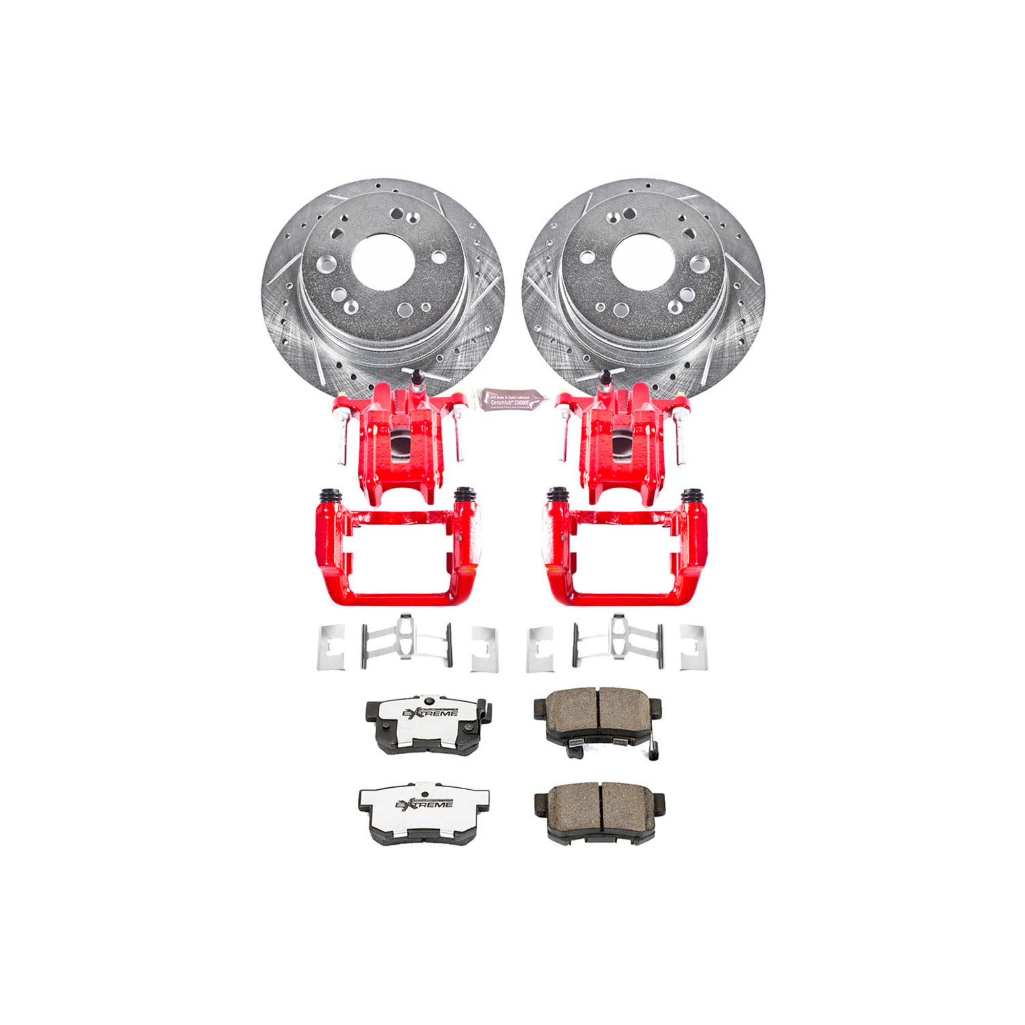 Power Stop Rear KC2383-26 Z26 Street Warrior Brake Kit For Acura CL 2001-2003 [Model Specific]