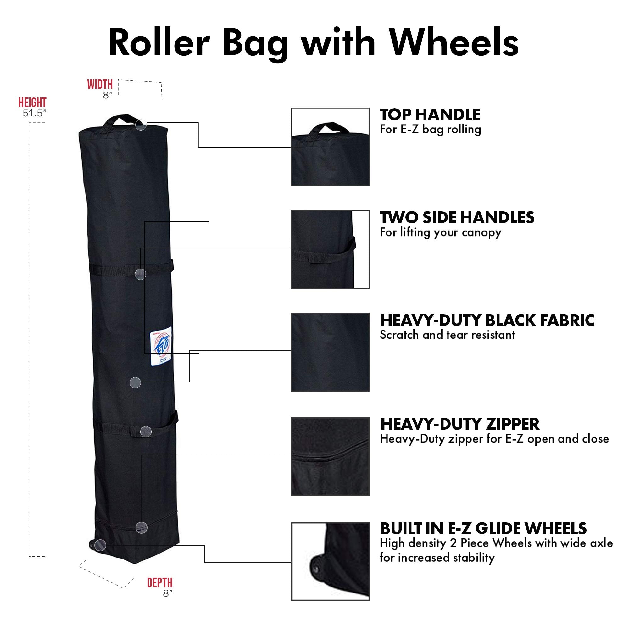 E-Z UP Instant Pop Up Sierra II Outdoor Canopy 10' x 10', Roller Bag and 4 Piece Spike Set, Royal Blue