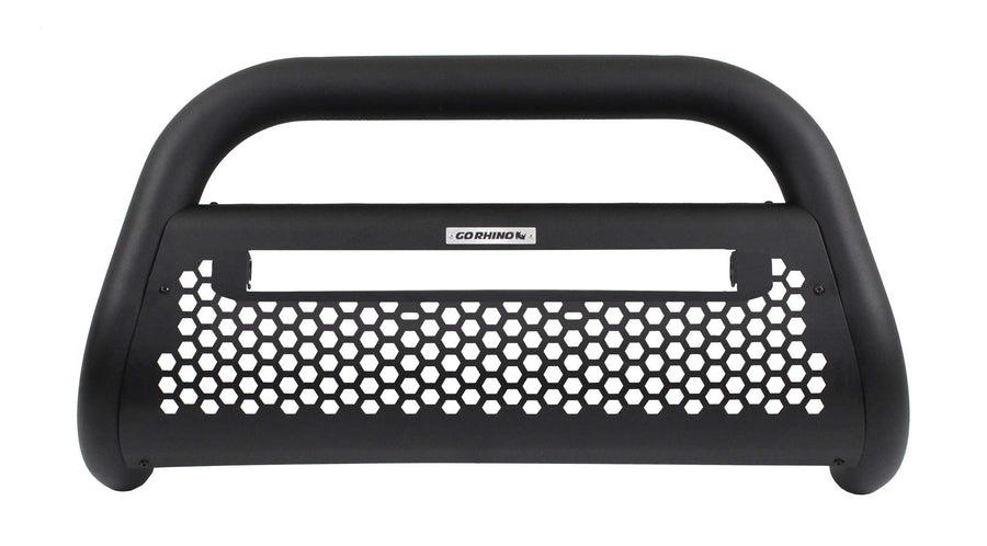 Rhino Charger 2 RC2 LR Complete Bull Bar Kit Go Rhino! Textured Black Incl. Bull Bar/Mounting Brackets/Light Ready