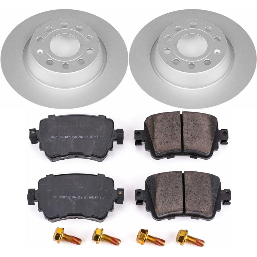Rear Power Stop Z23 Evolution Geomet Coated Brake Kit For Audi Q3 2016-2018, Audi Q3 Quattro 2016-2018 [Model Specific]