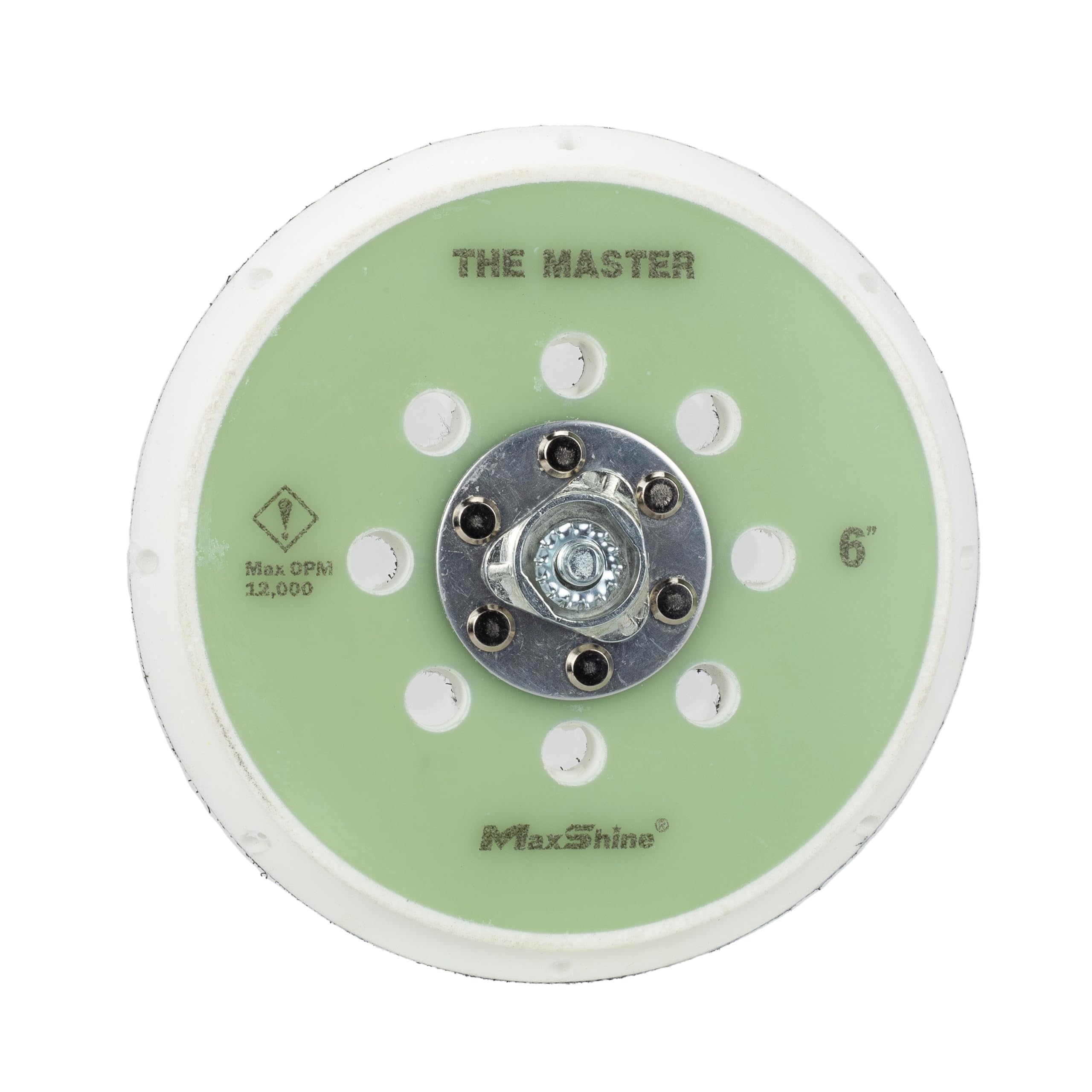 6” Maxshine Hook & Loop Dual Action Backing Plate Pro Series – for Polishers, 5/16” Thread, Up to 12000 OPM, 8 Vented Holes - Sanding, Finishing, Polishing, Buffing - Detailing Accessories & Supplies