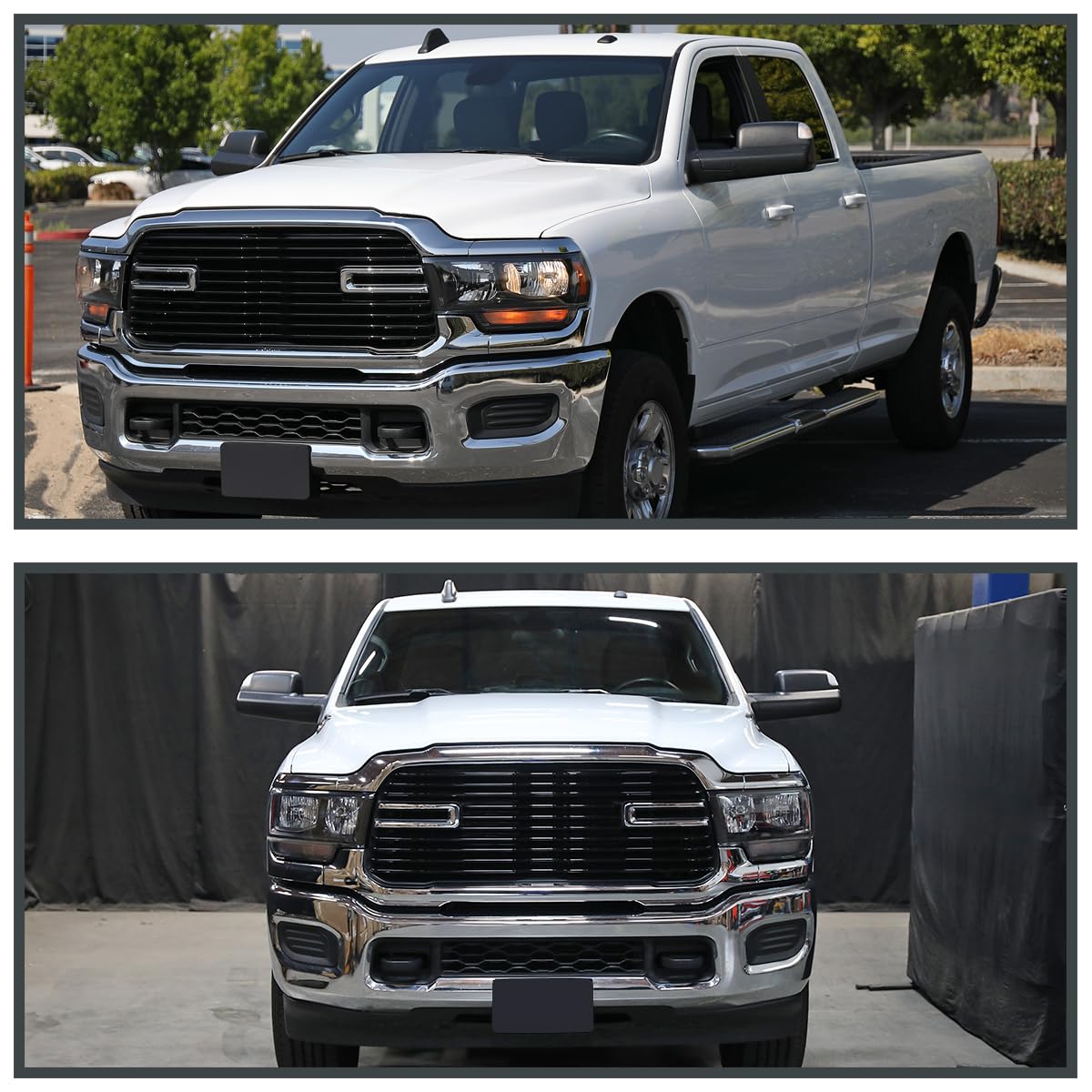 Black Headlights SPEC-D TUNING Compatible with 2019-2024 Ram 2500, 3500, Left + Right Pair Headlamp Assembly
