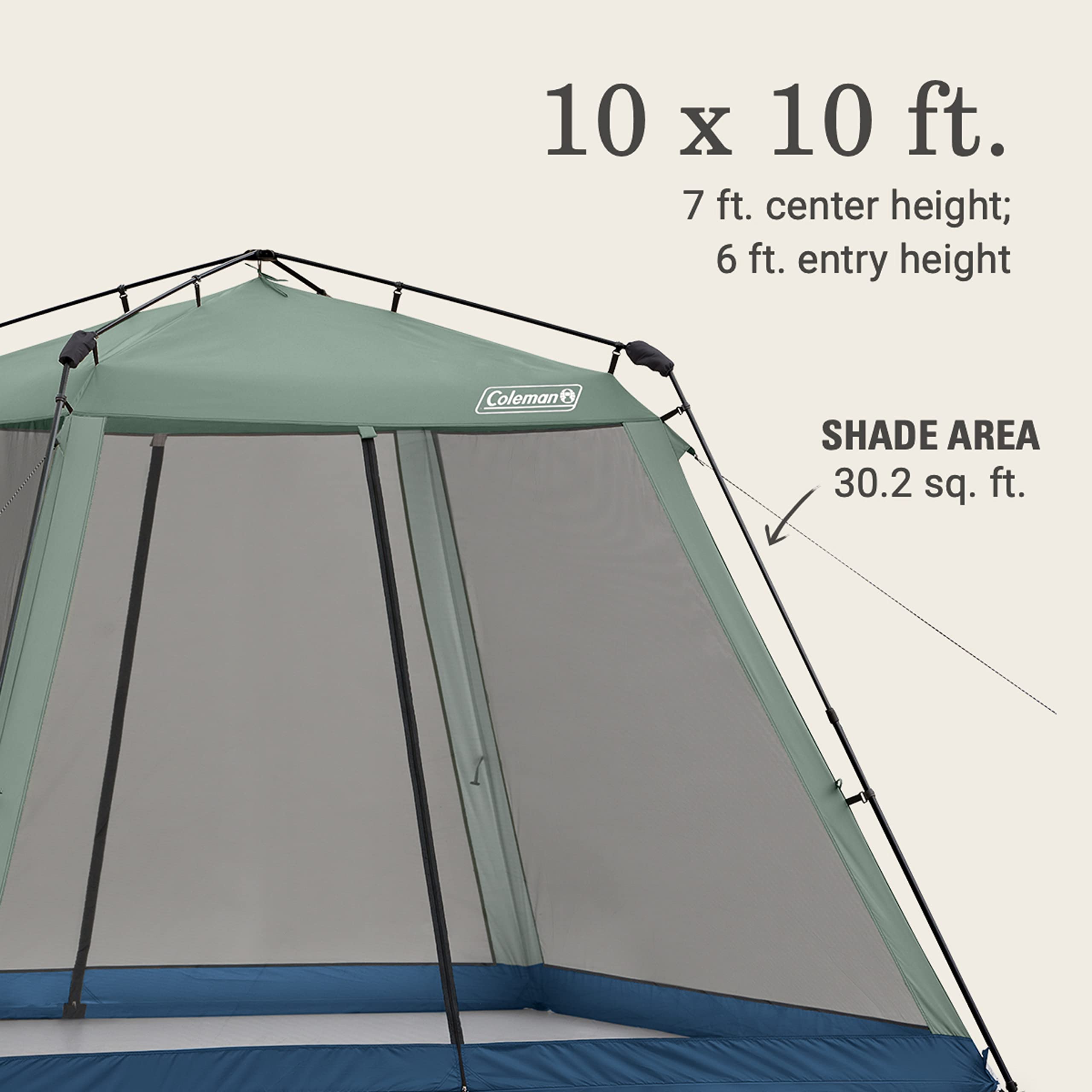 Coleman Portable Skylodge Screenhouse with 1-Minute Setup, Screened Gazebo for Bug-Free Lounging, Outdoor Sun Shade for Picnic, Events, Parties, Camping, & More