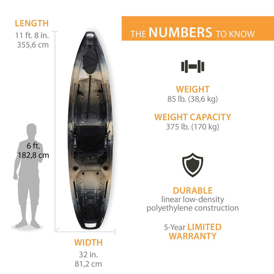 Stealth Pro Angler Lifetime 90958 Fishing Kayak 118