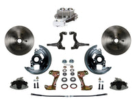 Manual LEED BRAKES Front Disc Brake Conversion Kit With Cast Iron Chrome Top M/C Disc/Drum Side Mount