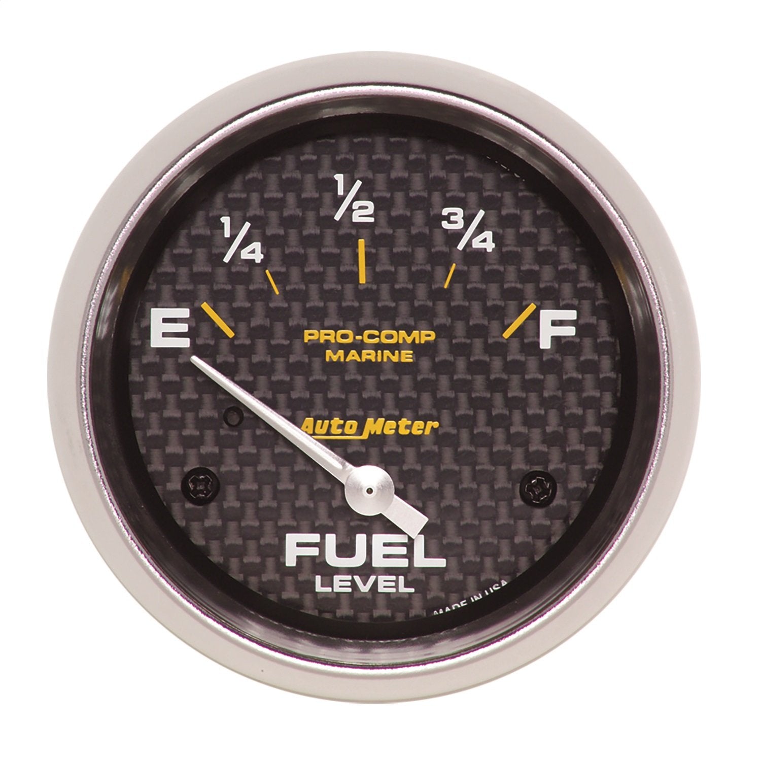 Fuel Level AutoMeter Gauge, 2 5/8", 240Ωe to 33Ωf, Elec, Marine Carbon Fiber (200761-40)