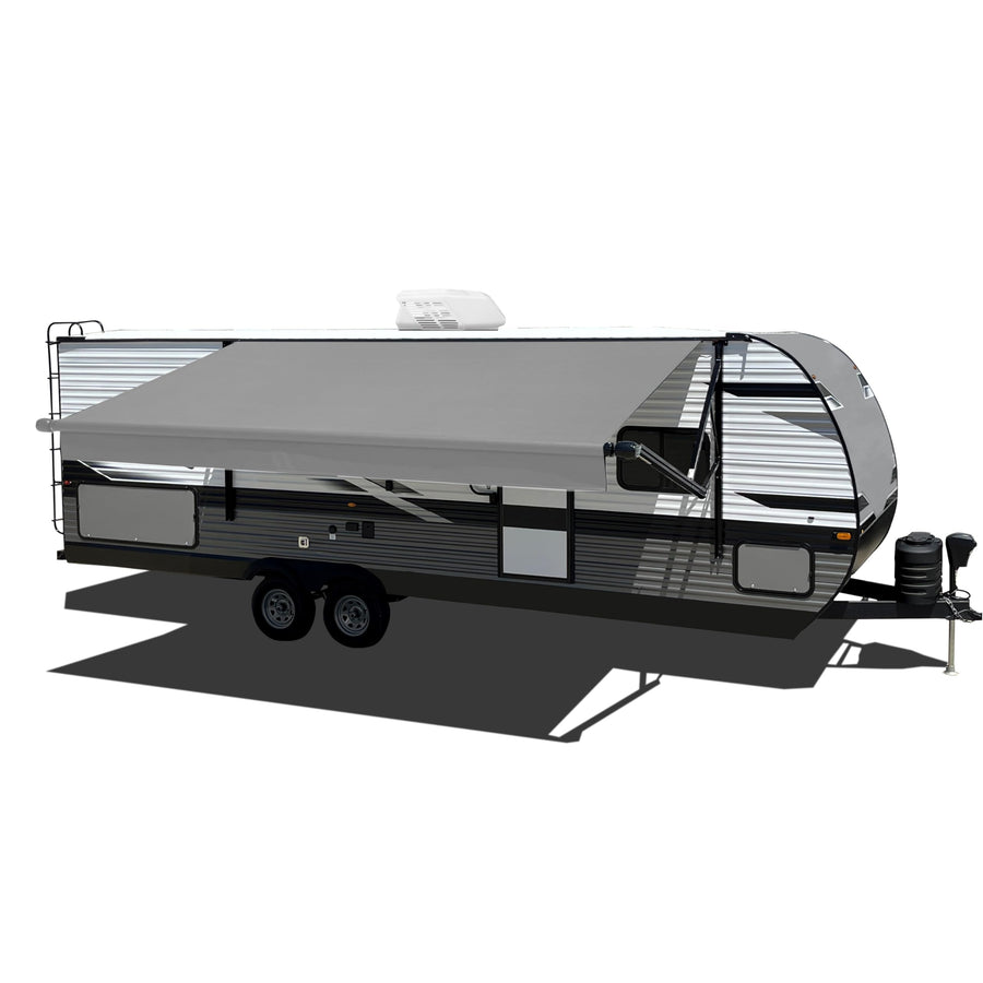 20' Velarium RV Boxed Vinyl Canopy, Gray – Heavy-Duty 13.5oz 3-Ply Material, Cold & Crack-Resistant RV Awning, All-Purpose Outdoor Canopy for RVs, Trailers, and Motorhomes (Fabric Size 19' 2")