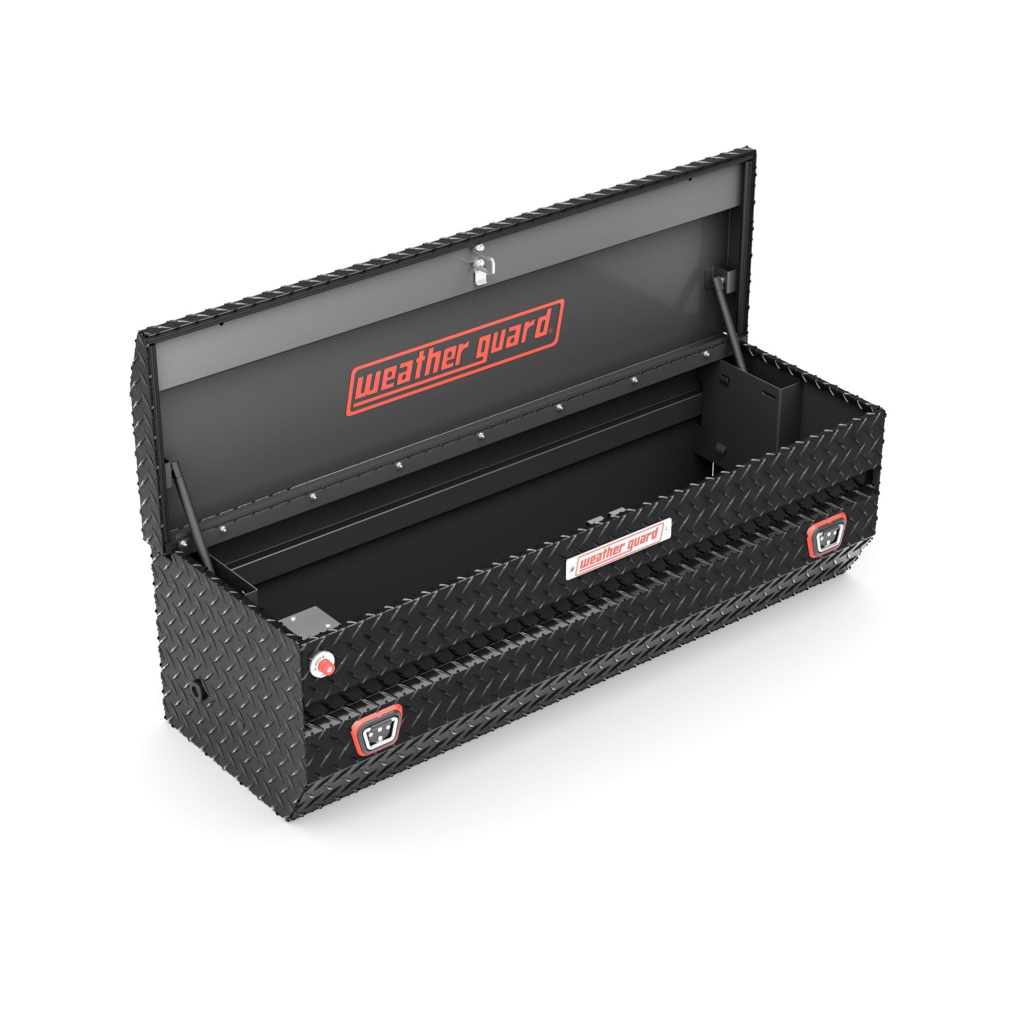 Aluminum All-Purpose Truck Tool Chest WEATHER GUARD 634-5-04, Fits Full Size Trucks, 10.0 cu ft Storage Capacity (Gloss Black)