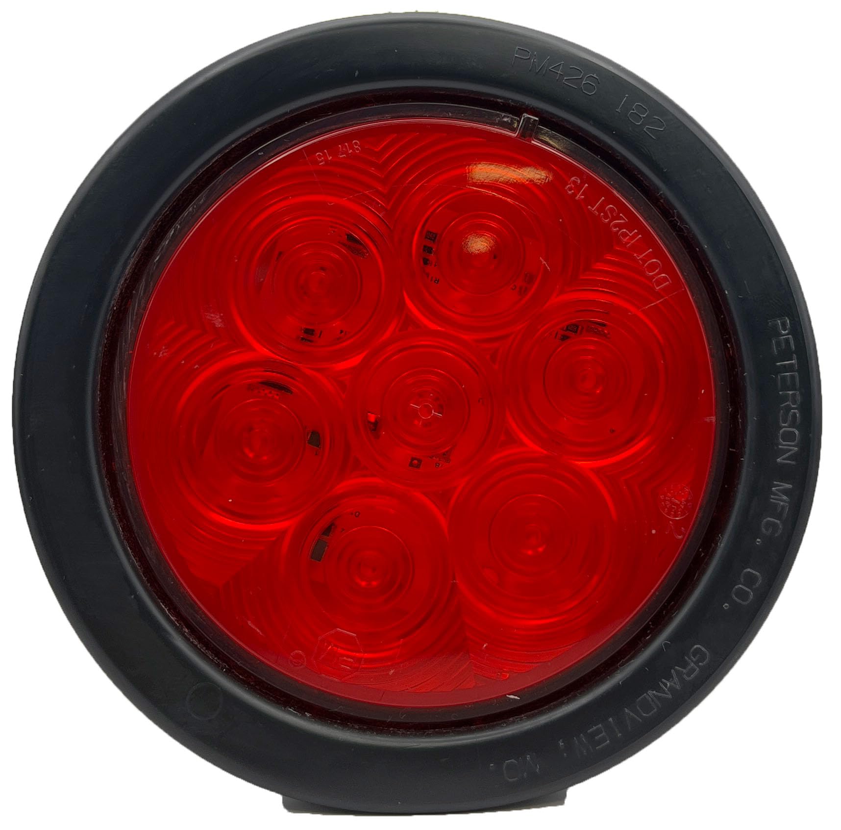 Round Tail Light RV Designer L985, 4" LED Stop/Turn/Tail, Grommet-Mount Kit