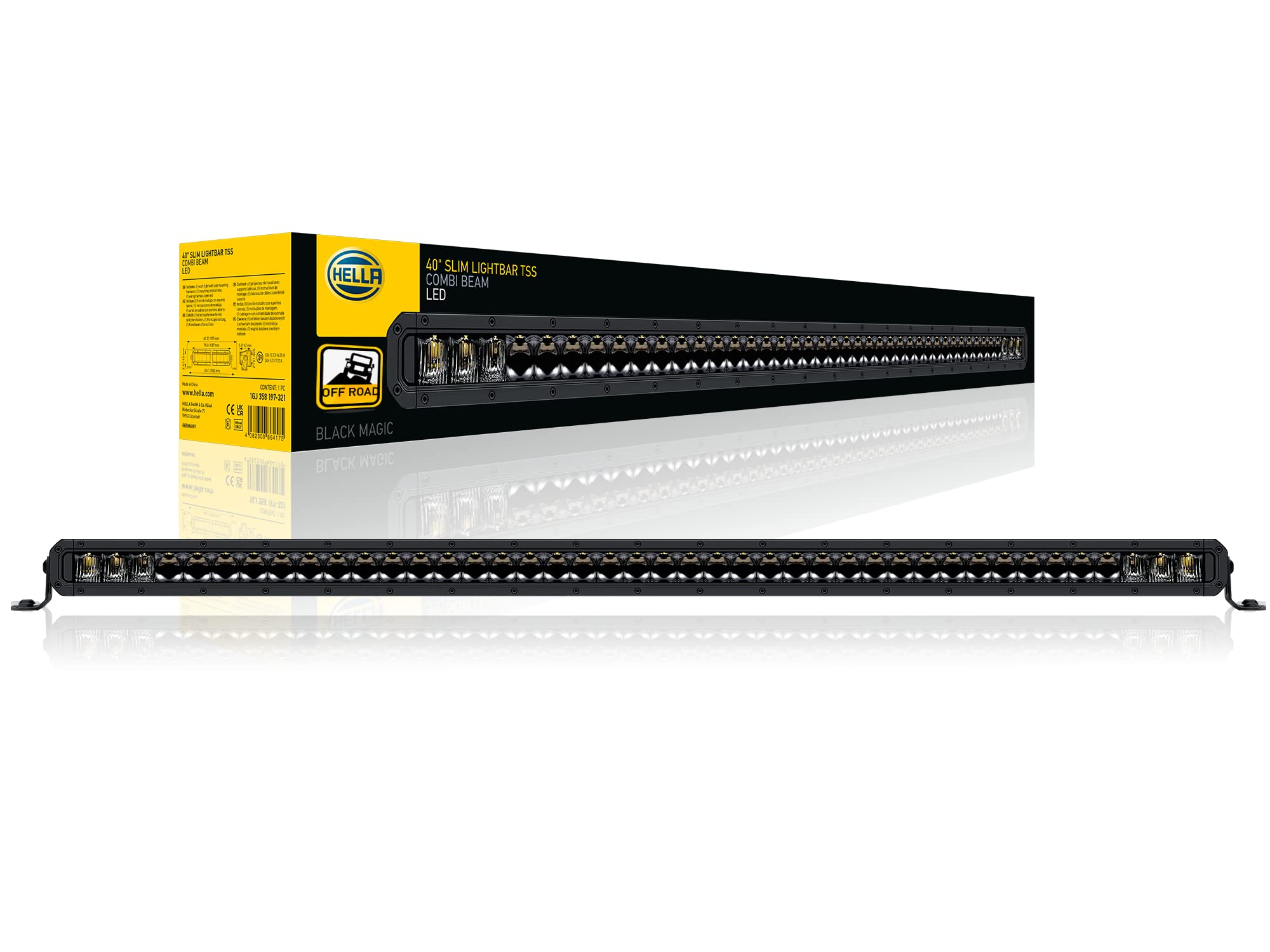 Hella Tough Black Magic 40 Inch Slim LED Lightbar- Performance High Beam Off-Road Light for Pickup Trucks, ATV, SUV, 4x4, Jeep, Tractors / 358197321