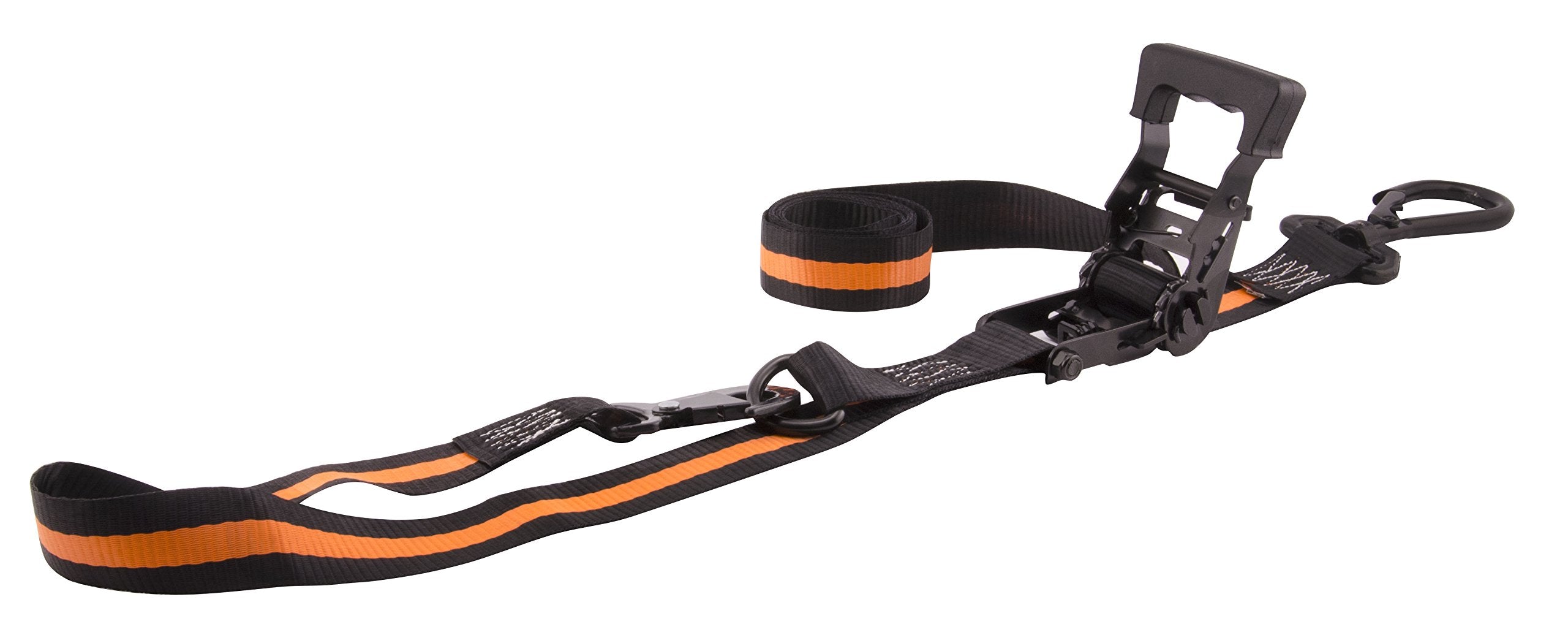 Big Hook Erickson Ratcheting Tie-Down Strap, 2 Pack (1.5" Wide x 8' Long, 2000lb Load Capacity)