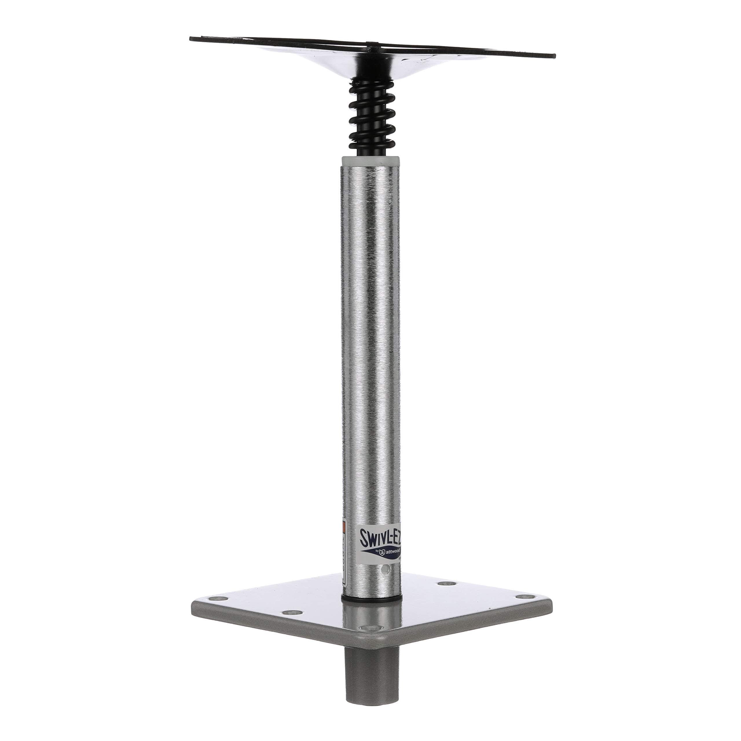 Swivl-Eze Lock’N-Pin ¾-Inch Pedestal Package Attwood, Brushed Aluminum Finish, 11 Inches Tall, 7-Inch x 7-Inch Base Plate