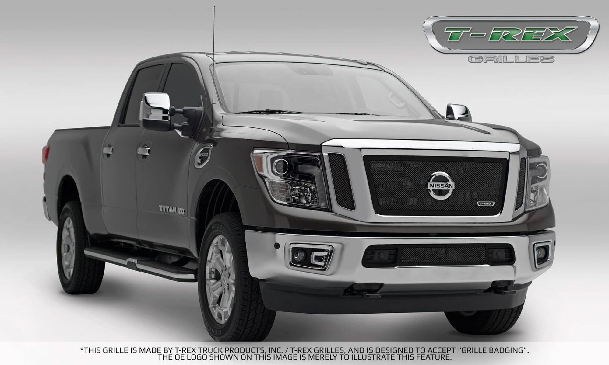 T-Rex Upper Class Black 51785 T-Rex Nissan Titan Blk Mesh Grille