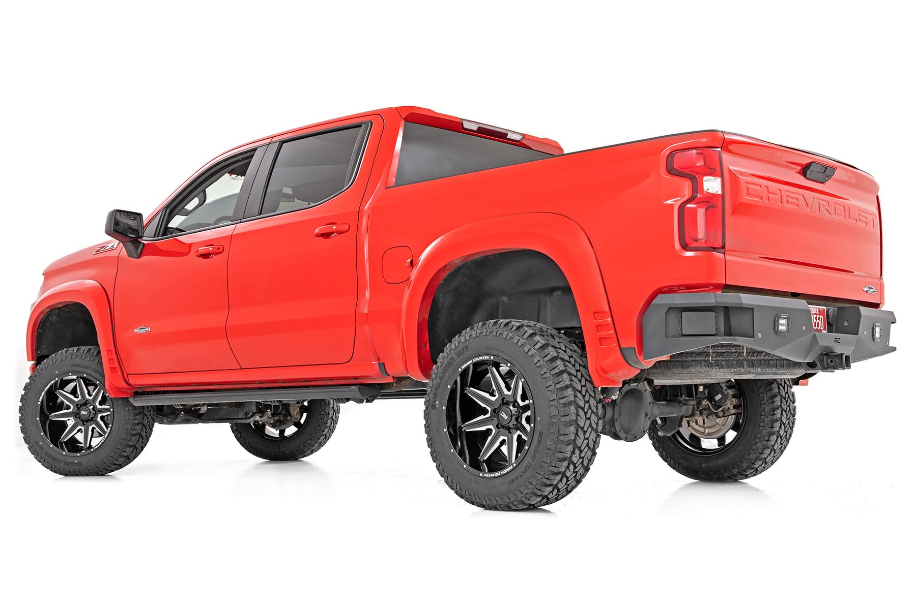 91M Series Rough Country One-Piece Aluminum Wheel - 20x12, 8x180mm Bolt Pattern, 44mm Offset, Gloss Black