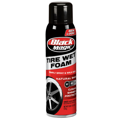 800002220 Black Magic Tire Wet Foam, 18 oz. - Specially Formulated Thick Tire Spray Foam Clings to Tires to Dissolve and Clean Dirt While Shining and Protecting All In One Step