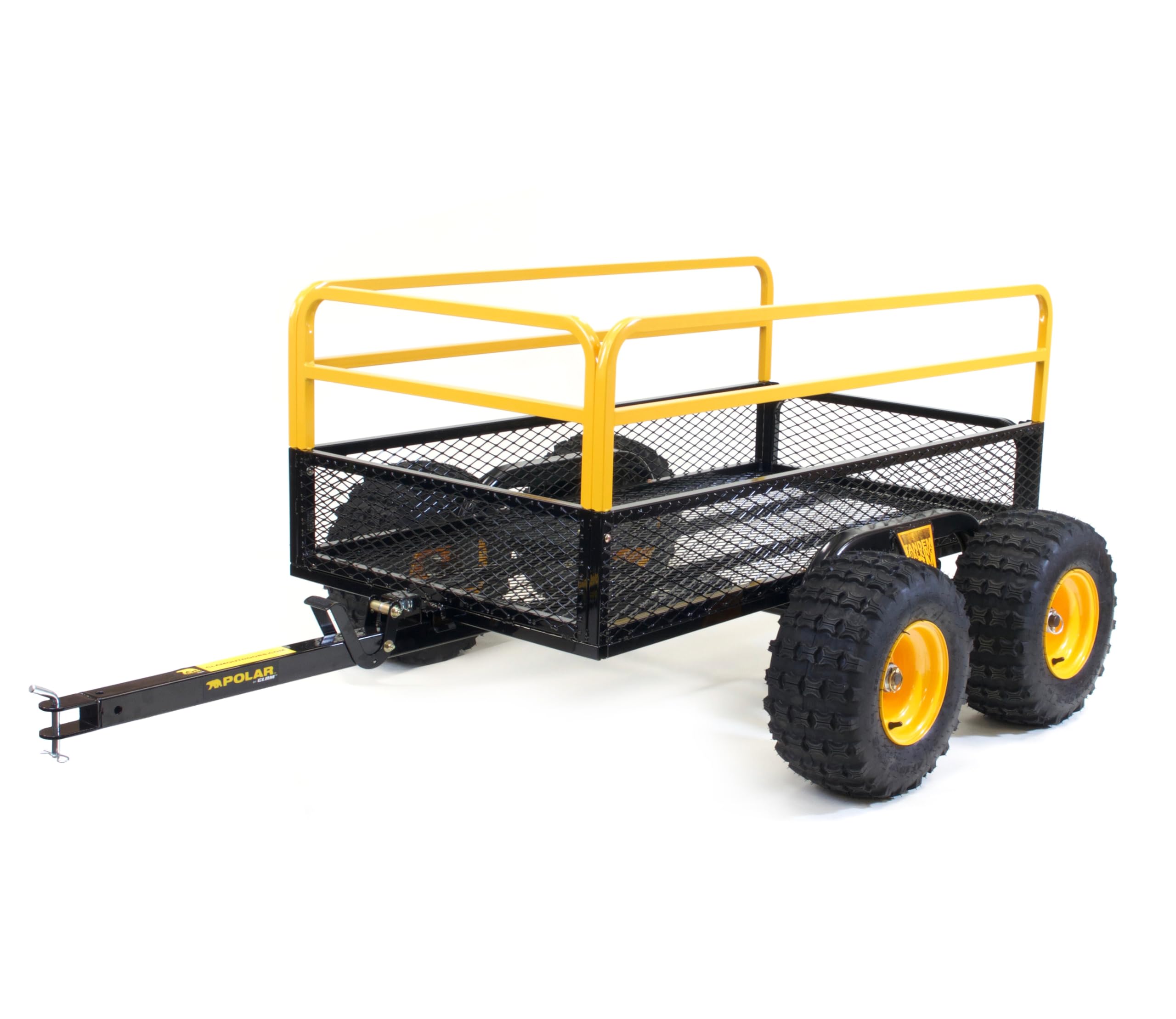Polar Trailer TA HDM 1400 – Heavy-Duty Utility Trailer with Tandem Walking Arm, 92" x 51" x 36", Military-Grade Steel Mesh, Rust-Resistant, 10-Minute Assembly