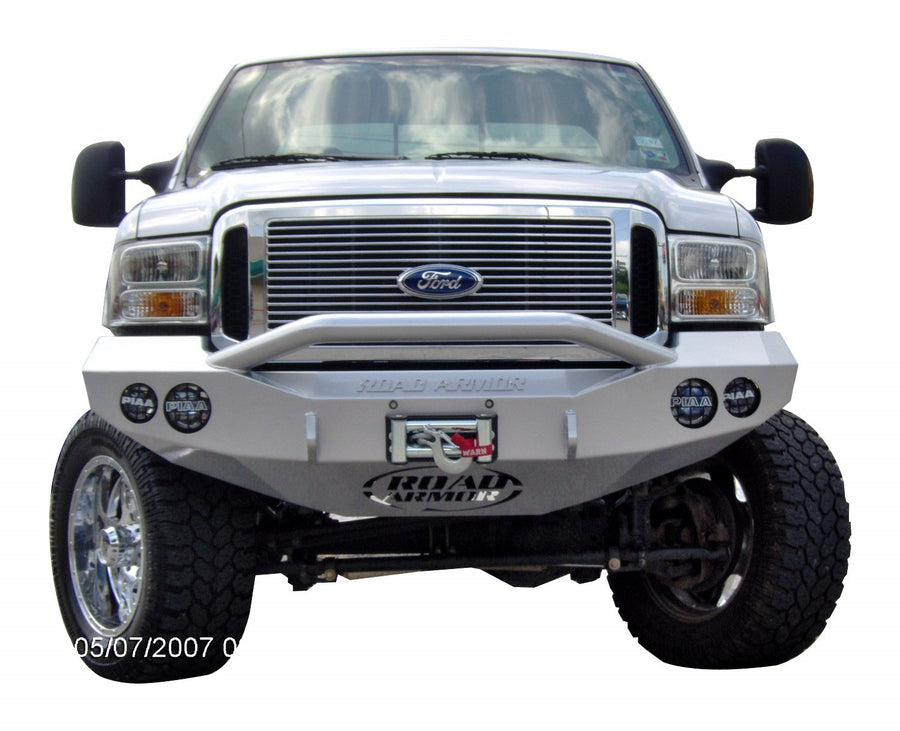Satin Black Road Armor 66004B Front Stealth Winch Bumper with Pre-Runner Guard for Ford Super Duty