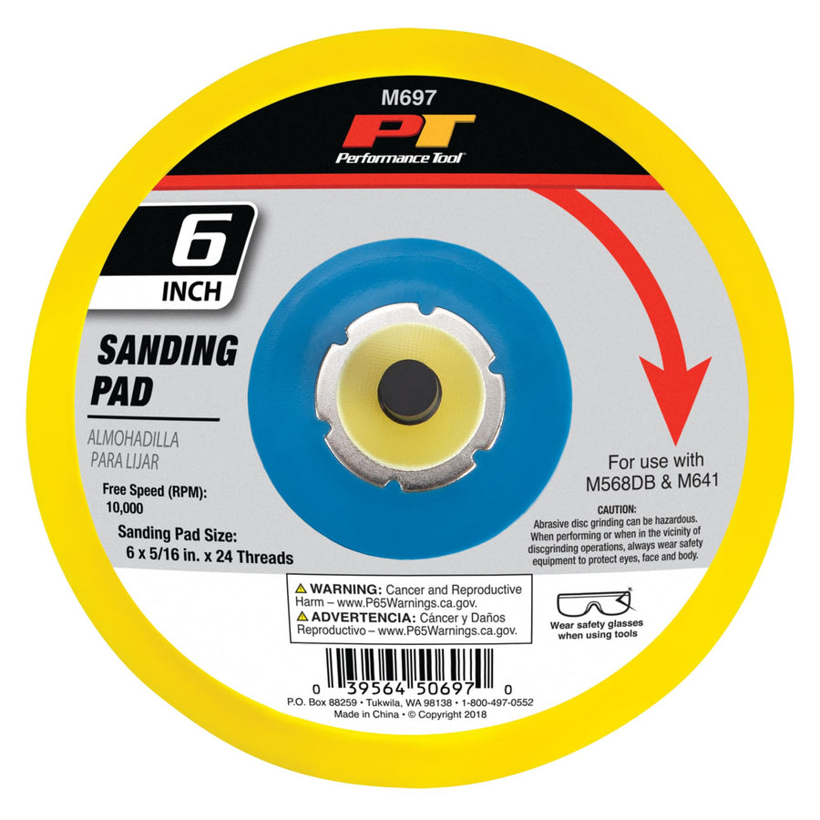 Backing Pad Performance Tool M697 Replacement for Sanders - Compatible with M568DB and M641 Models