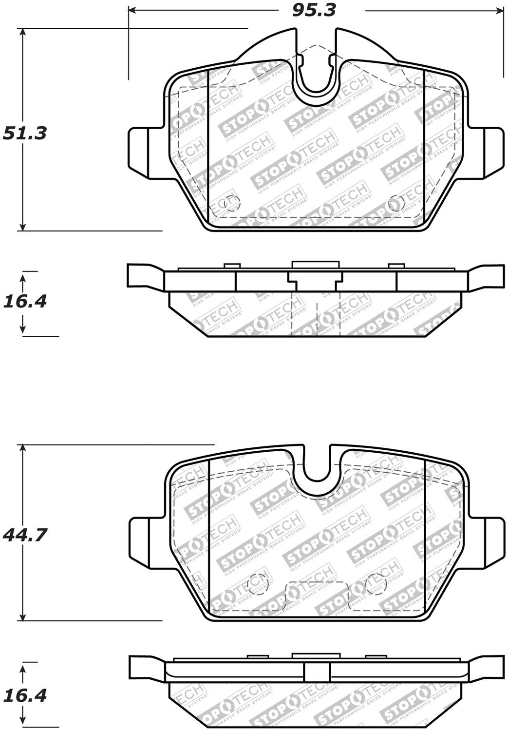 Brake Pads StopTech 305.12260 Street Select with Hardware