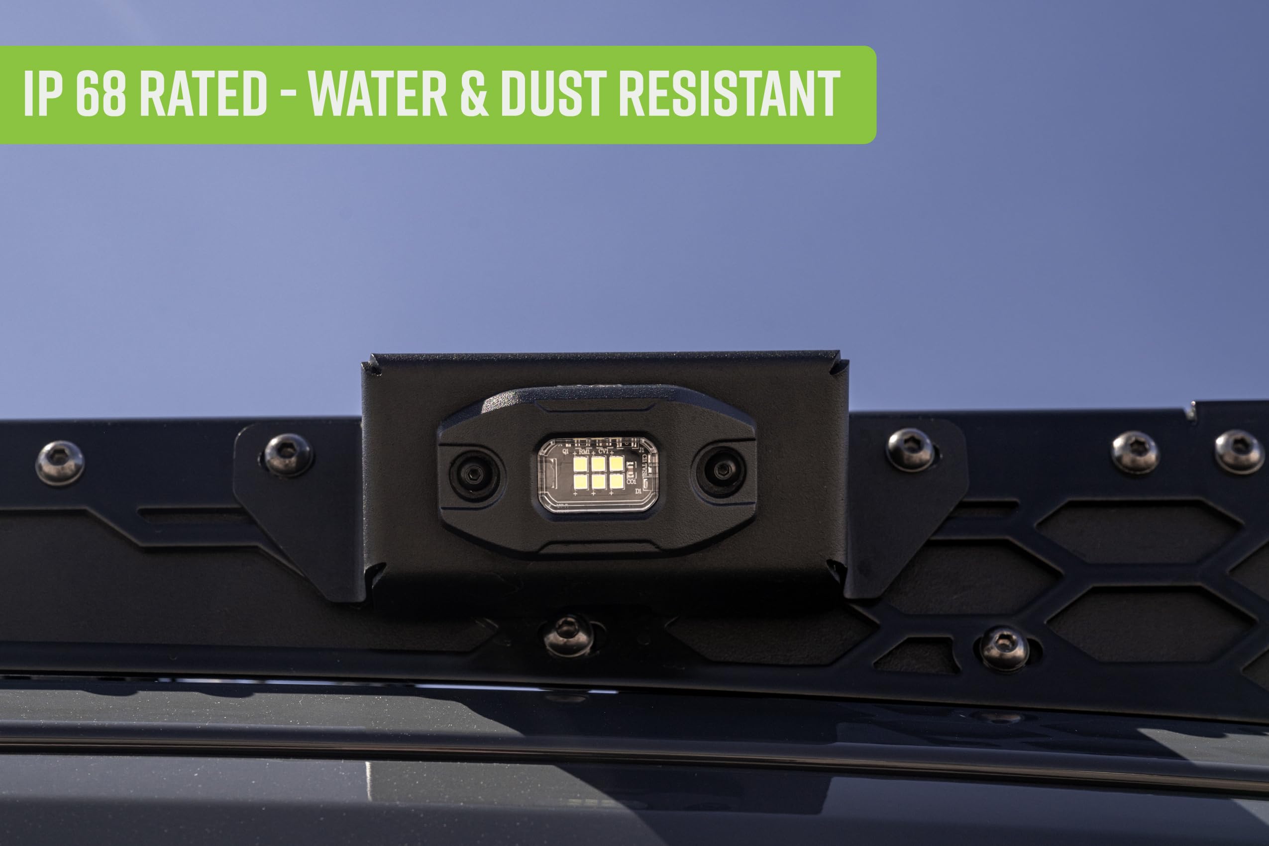 Micro Elite DV8 Offroad Utility Lights | (6) 1.5 W LEDs per Light | 945 Lumens | Flood Light Pattern | 6500K Color | Water & Dust Resistant | Universal Design | Aluminum Housing | Sold as a Pair