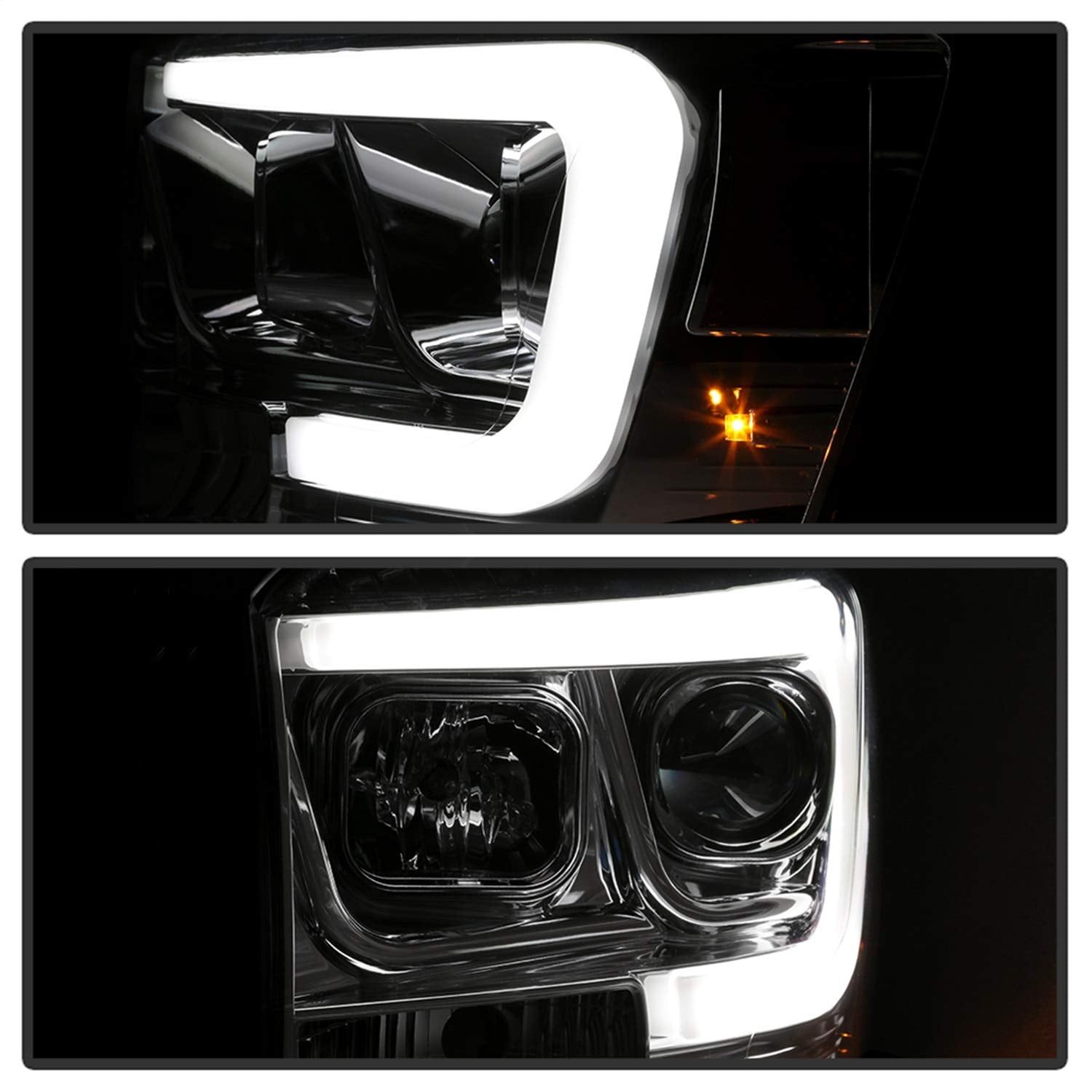Dodge Ram 1500 06-08 / Ram 2500/3500 06-09 Spyder Auto 5085290 Version 2 Projector Headlights - Light Bar DRL - Chrome