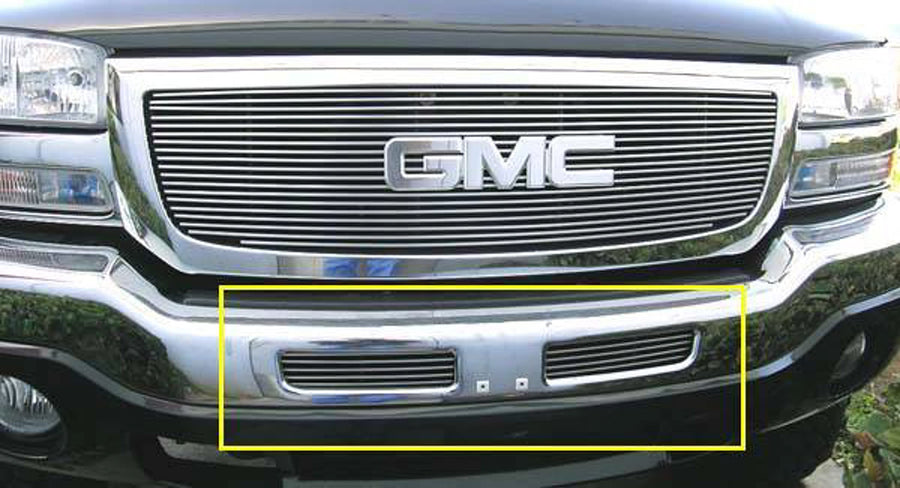 Horizontal T-Rex 25201 Aluminum Polished Finish Billet Bumper Grille Bolt-on for GMC Sierra