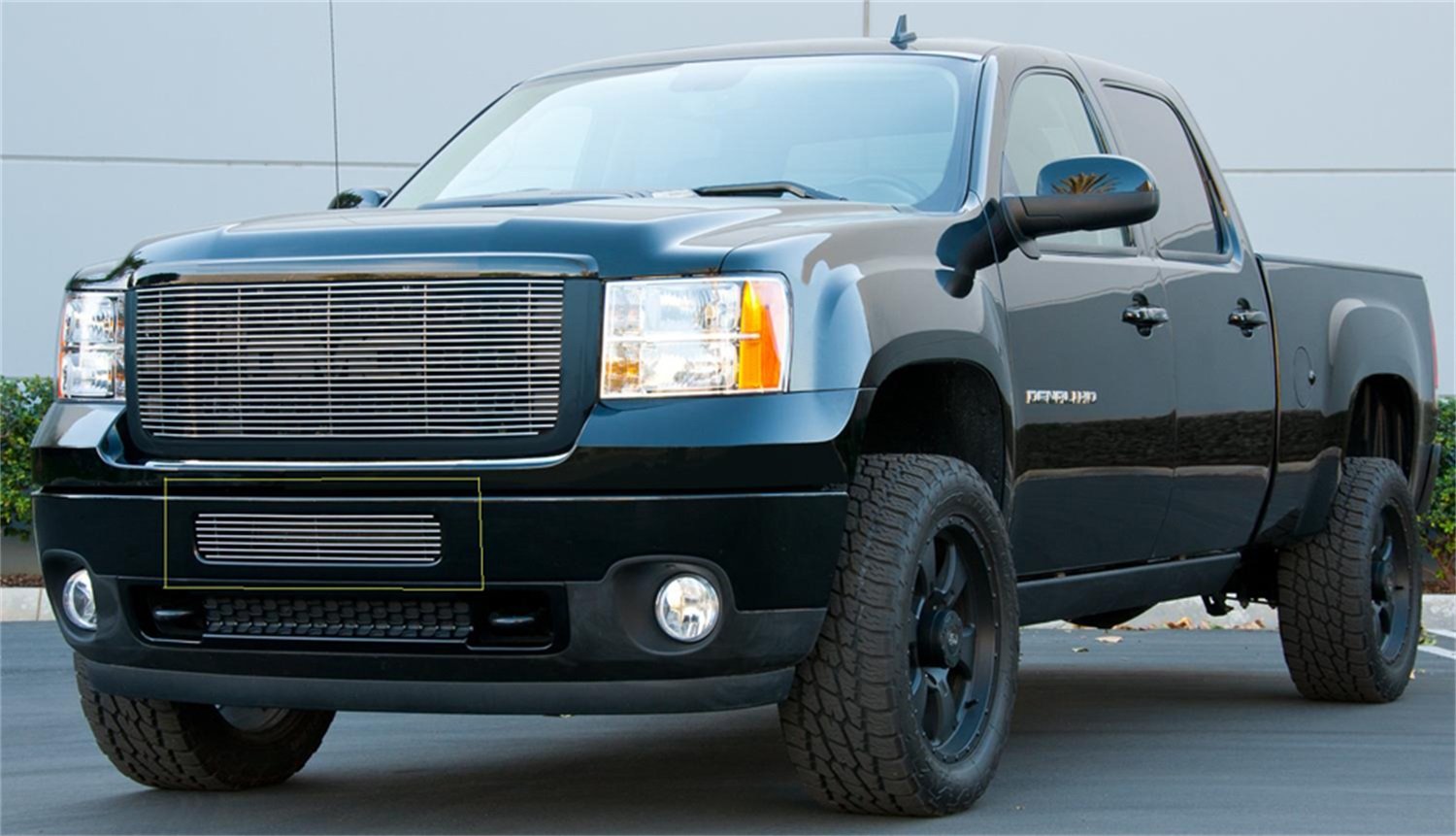 Horizontal T-Rex 25209 Aluminum Polished Finish Billet Bumper Grille Bolt-on for GMC Sierra 2500HD/3500