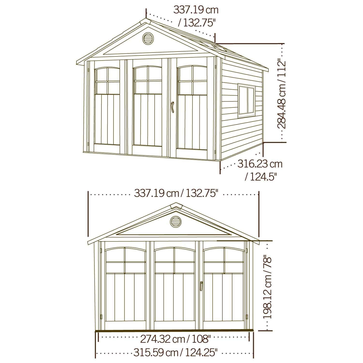 Outdoor Storage Shed Lifetime 60187 11 x 11'.
