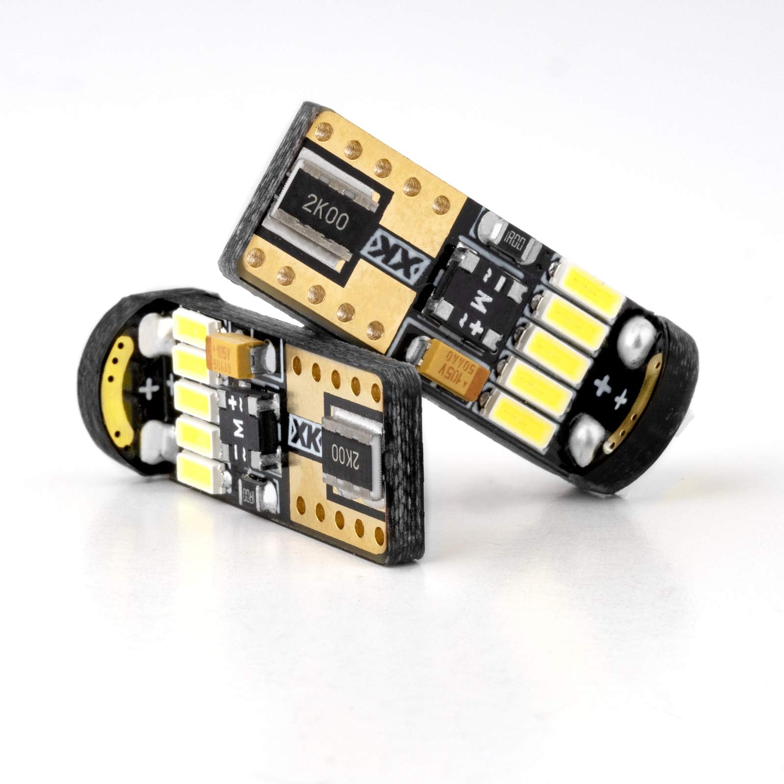 XKGLOW White XK-T10-W 194 Error Free Ultra Bright T10 LED Bulb 2pc Set with Built-in Canbus