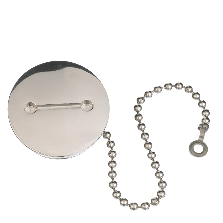 Attwood Stainless Steel Replacement 2" Deck Fill Cap with Chain - Boat Replacement Stainless Steel 2" Deck Fill Cap 66061-3 with Chain - Boat, Silver