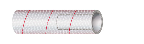 All Clear PVC Tubing Polyester Reinforced (Red-Tracer) Sierra International 5/8" x 50' 16-162-0586