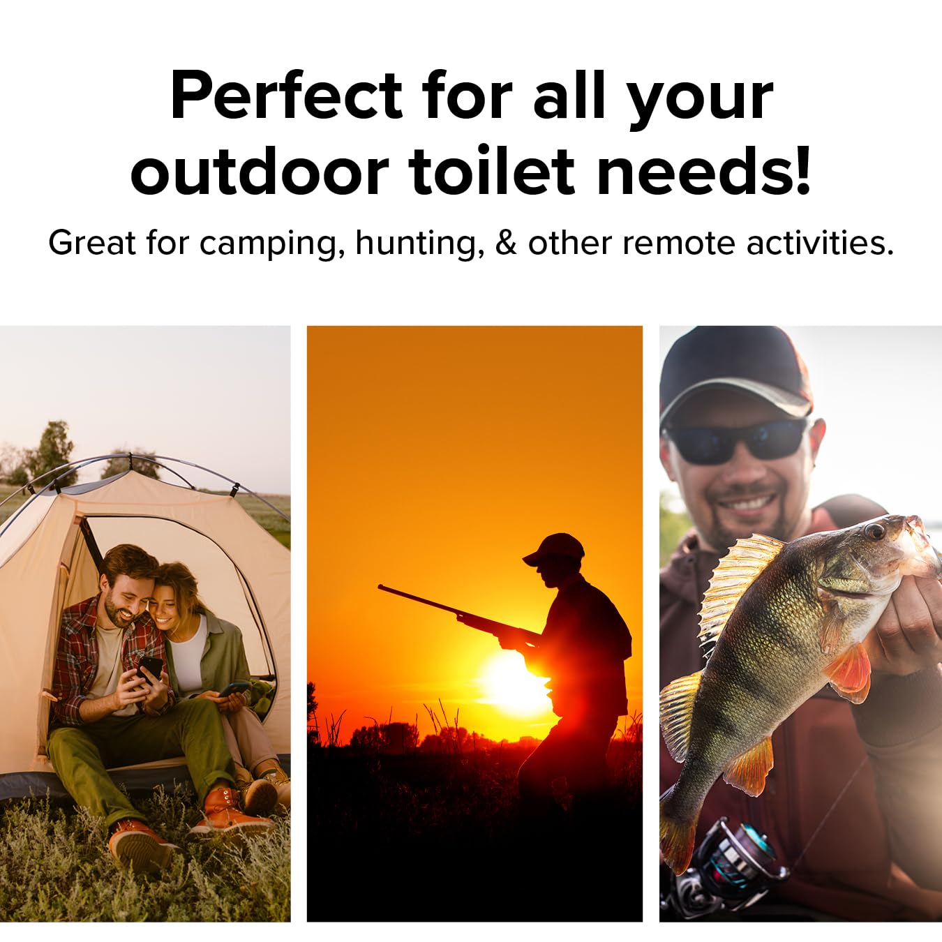 Camco Waste Bags Toilet - Features a Biodegradable Powder & Leak Proof Double Bag Design - Great for Camping, RVing, Hiking, or Boating - 10-Pack (41548)