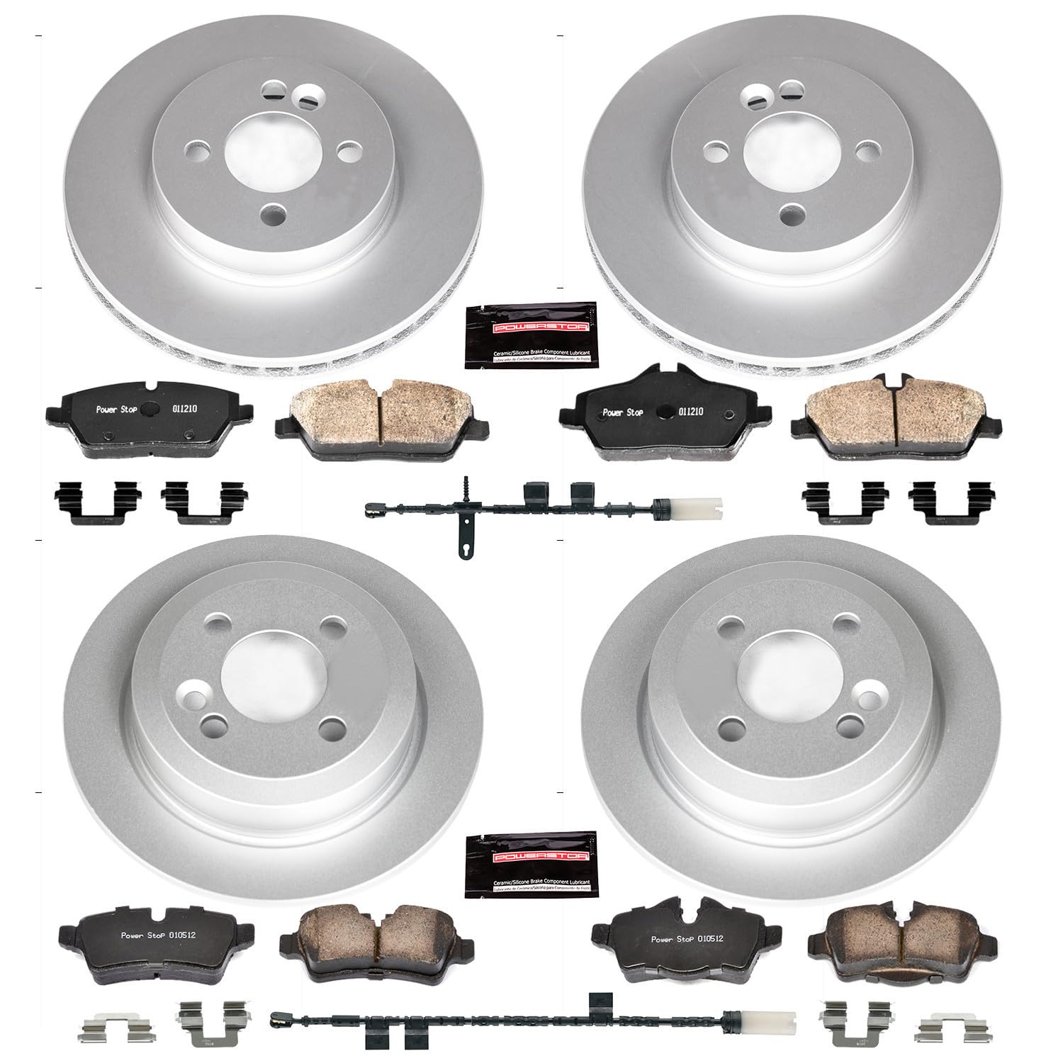 Power Stop Z23 Evolution Geomet Coated Brake Kit Front and Rear For Mini Cooper 2011-2015 [Model Specific]