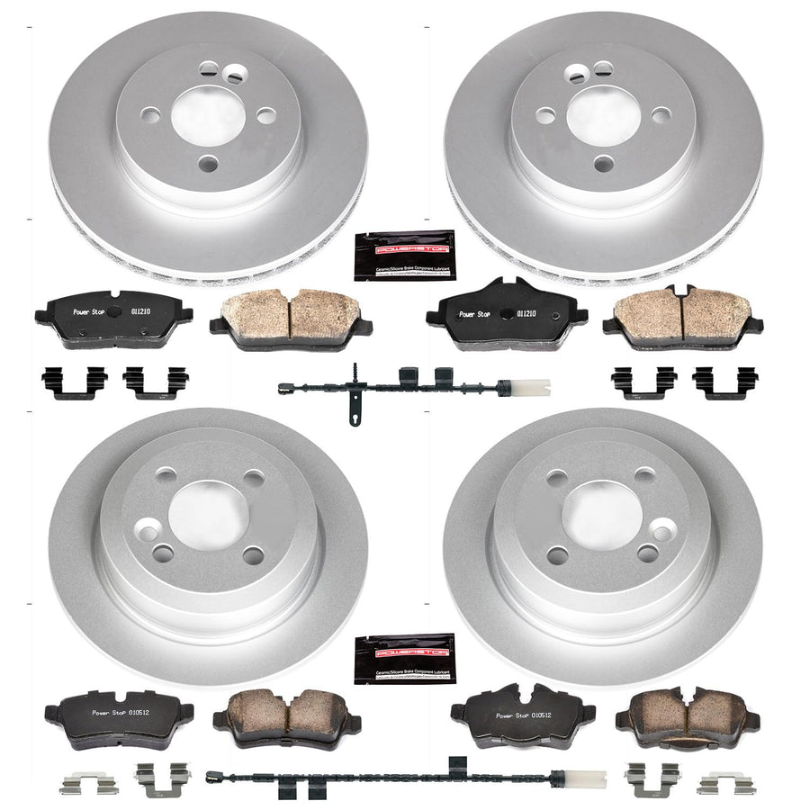 Power Stop Z23 Evolution Geomet Coated Brake Kit Front and Rear For Mini Cooper 2011-2015 [Model Specific]