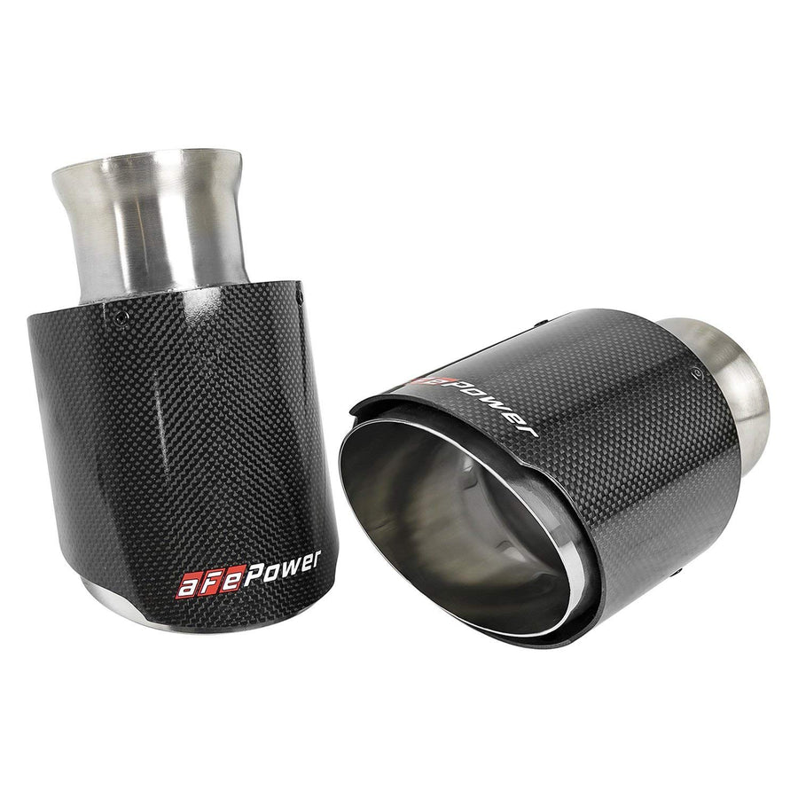 MACH Force-Xp aFe Power-49C32068-C 4-1/2" Carbon Fiber/Stainless Steel Exhaust Tips