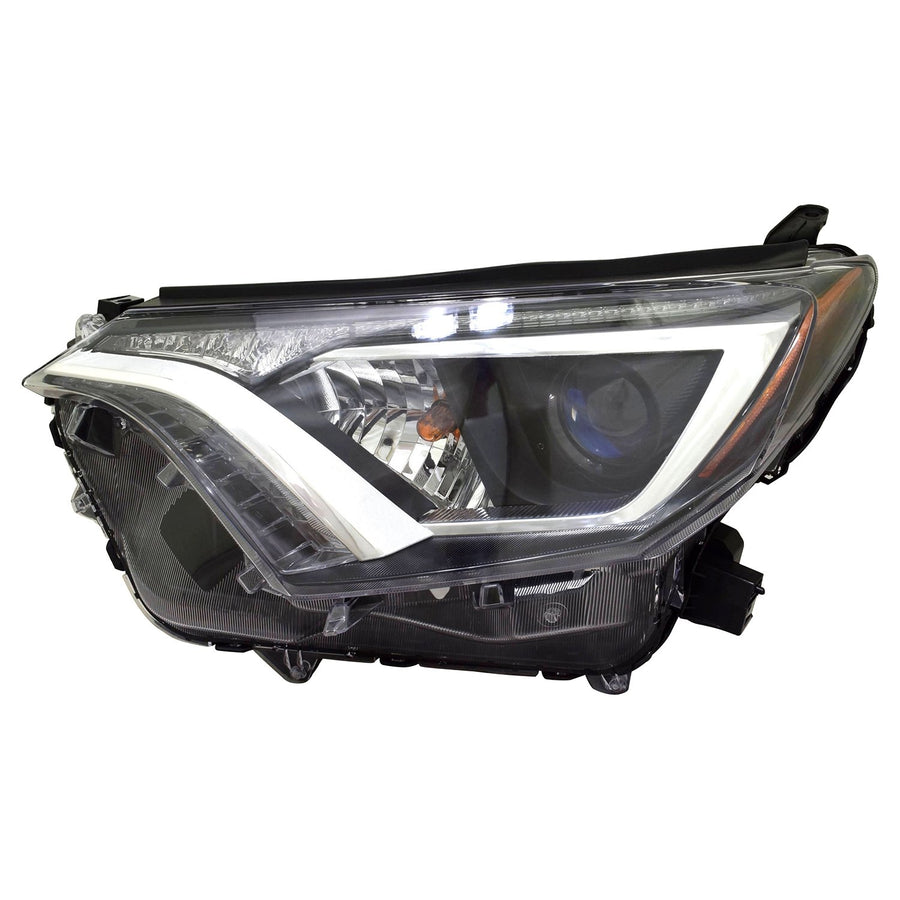 Left TYC Headlight Assembly Compatible with 2016-2018 Toyota Rav4