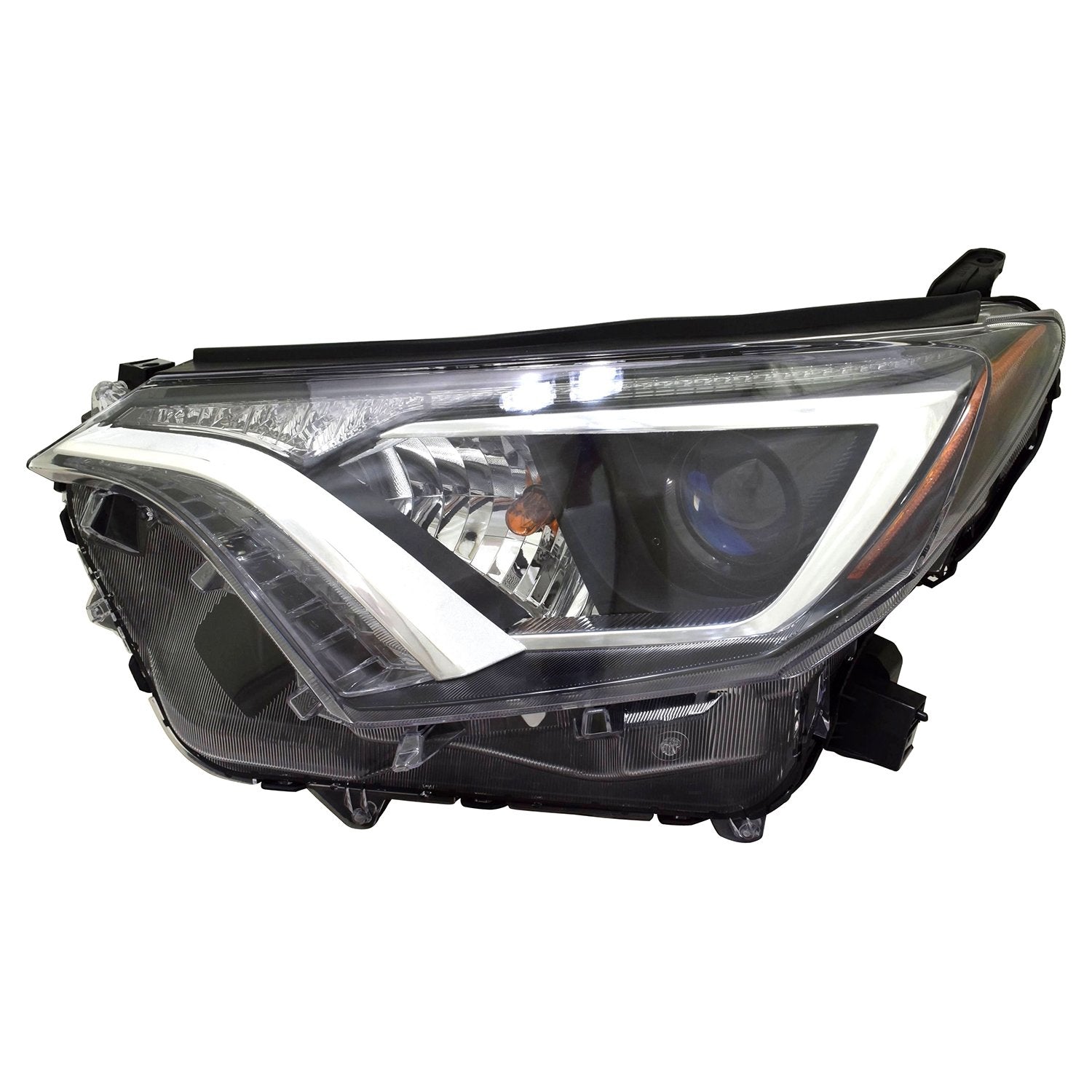 Left TYC Headlight Assembly Compatible with 2016-2018 Toyota Rav4