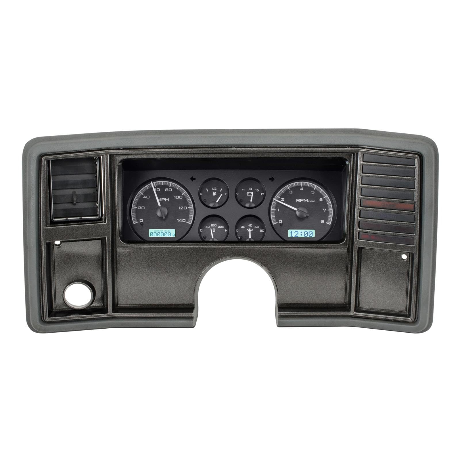 Dakota Digital 78 -88 Chevy Monte Carlo VHX-78C-MC-K-W Analog Dash Gauge System Black Alloy White