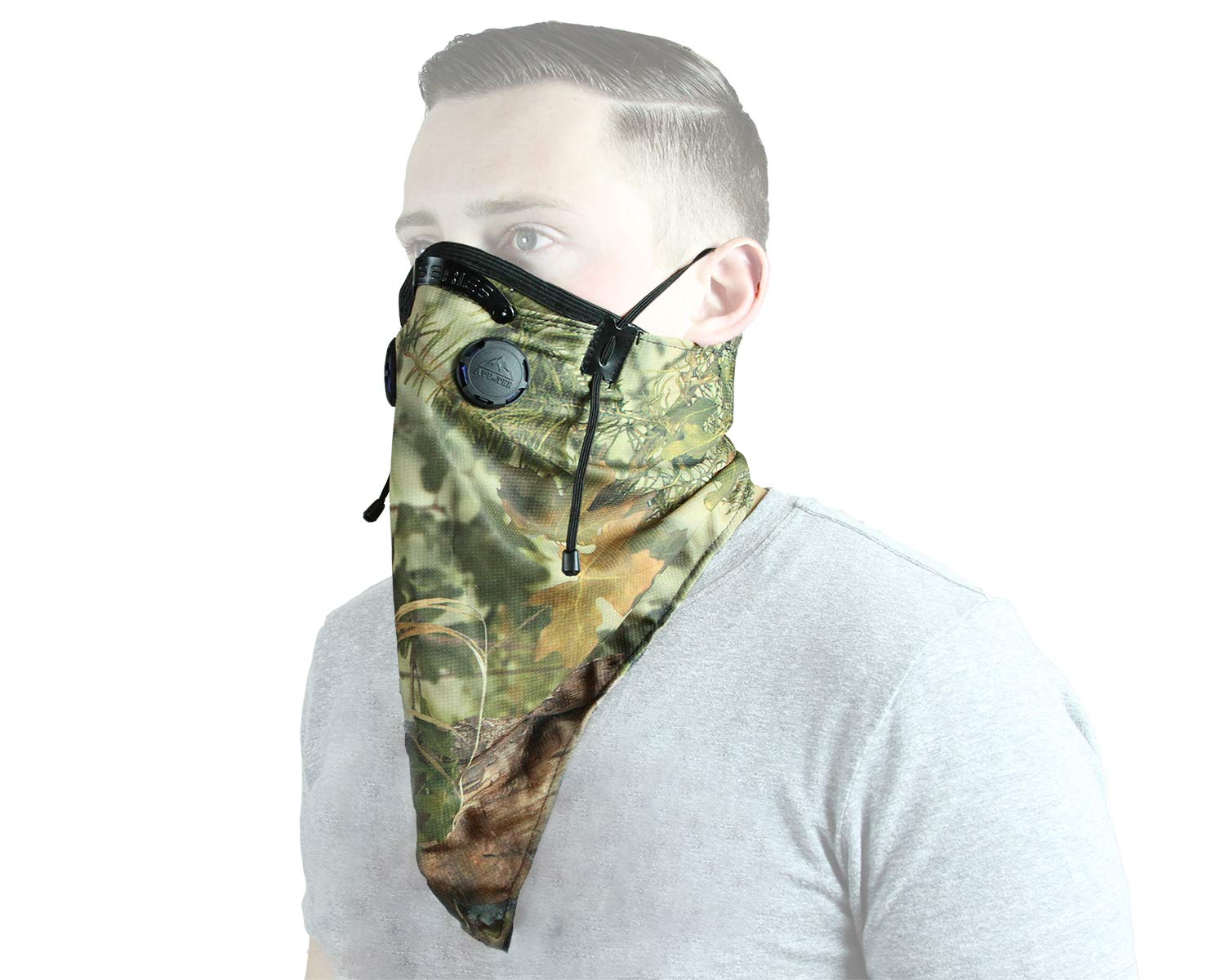 Bandana Style ATV TEK Dust Masks with Suspension Straps and 3D Nose Box - Camo, 20"